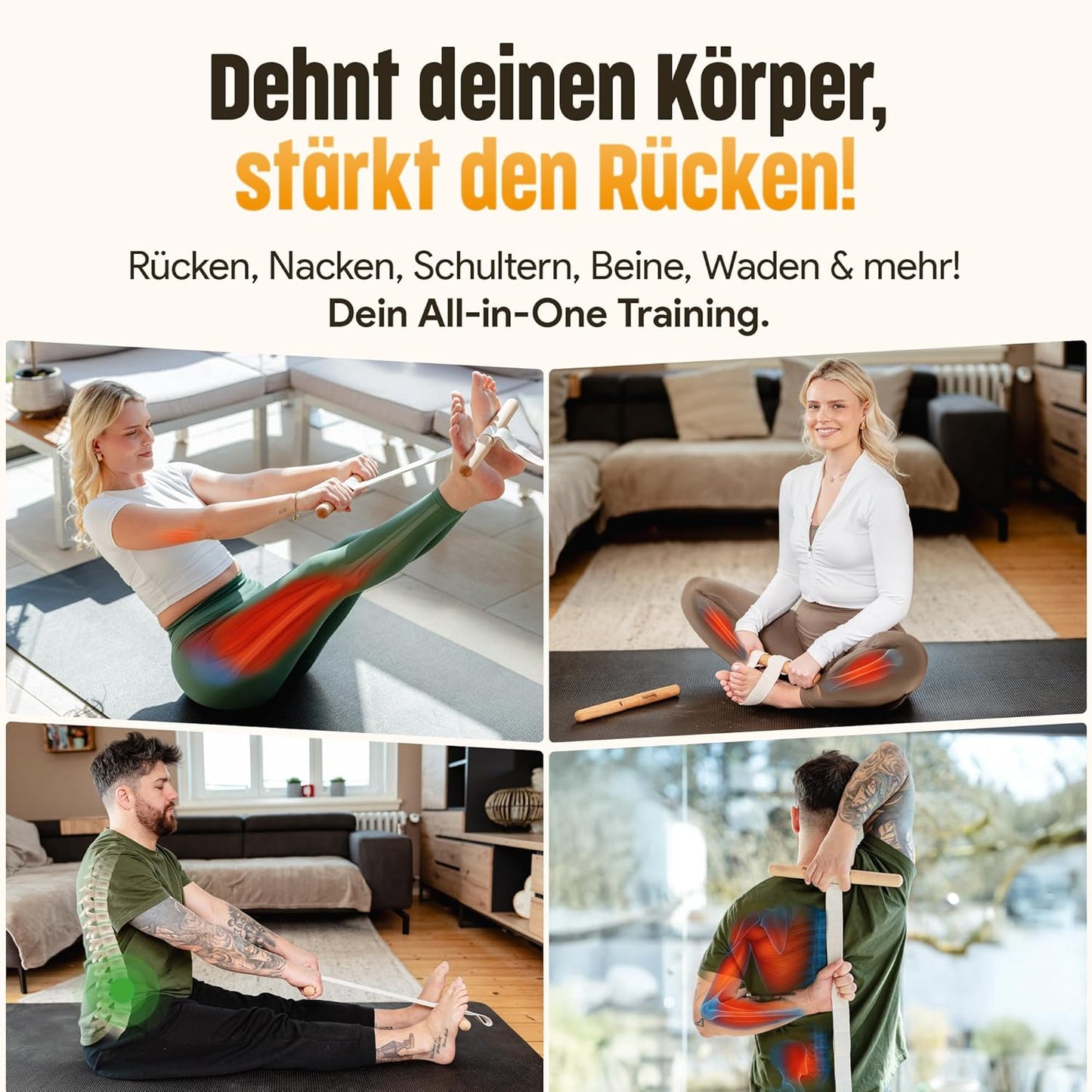 2-in-1 Flexibilitäts- & Rückentrainer