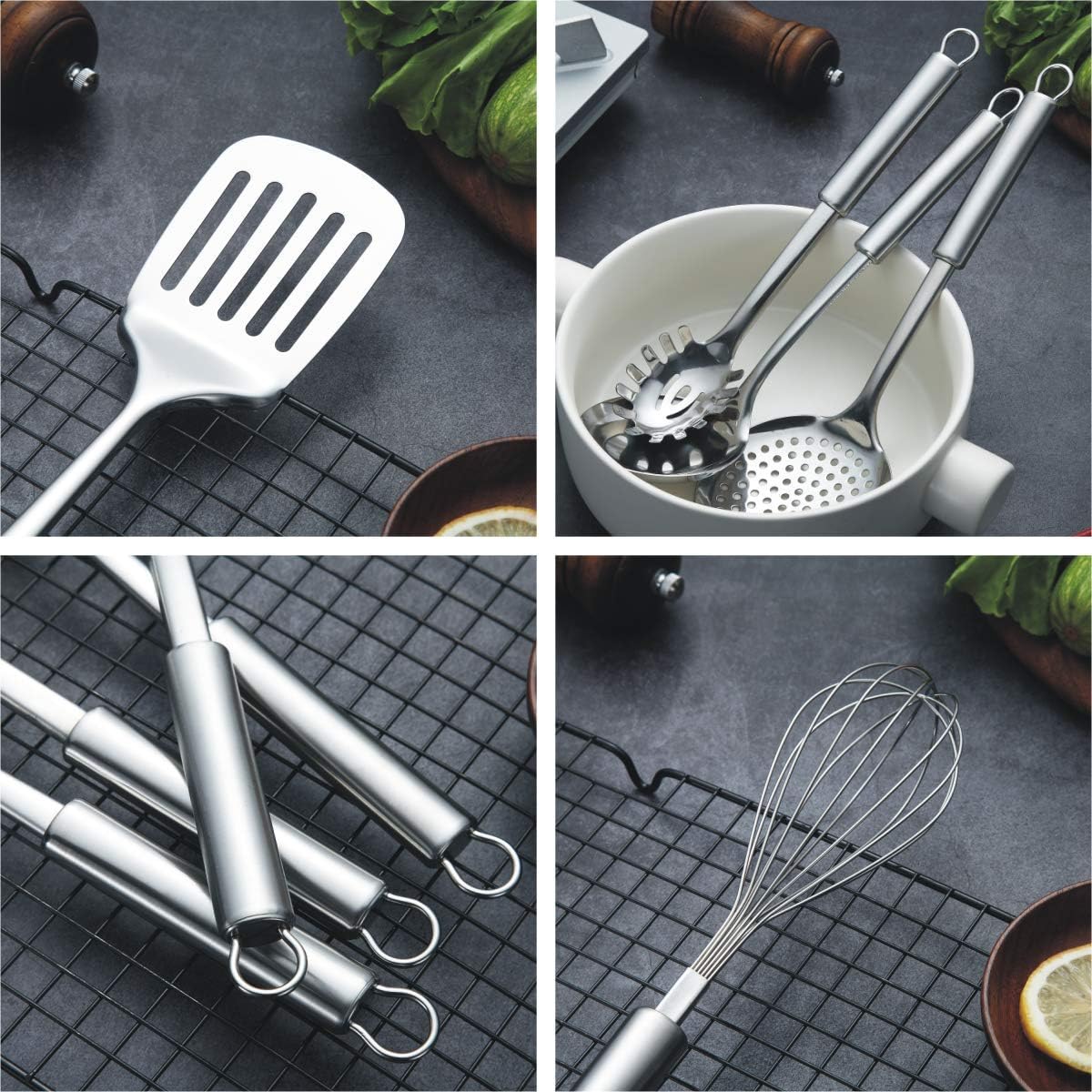 13-teiliges Küchenutensilien-Set mit Ständer, Kt19a-13