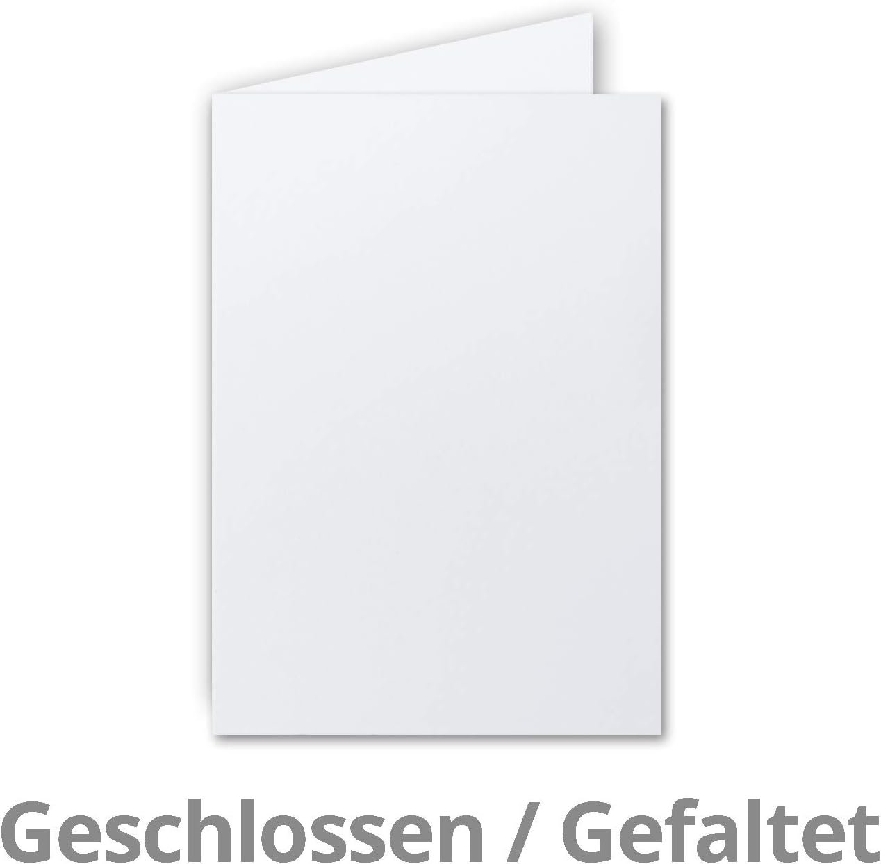 100 Faltkarten DIN A5 Blanko, 100 Karten 10-Kristallweiss