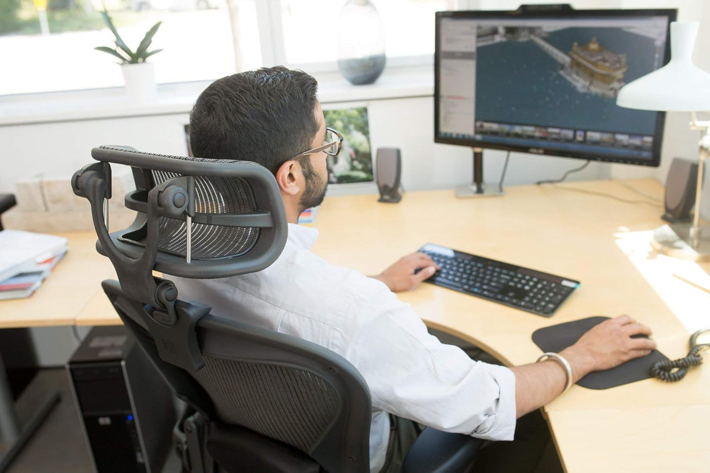Kopfstütze für Aeron Stuhl (H4), h4 für klassische Schwarz