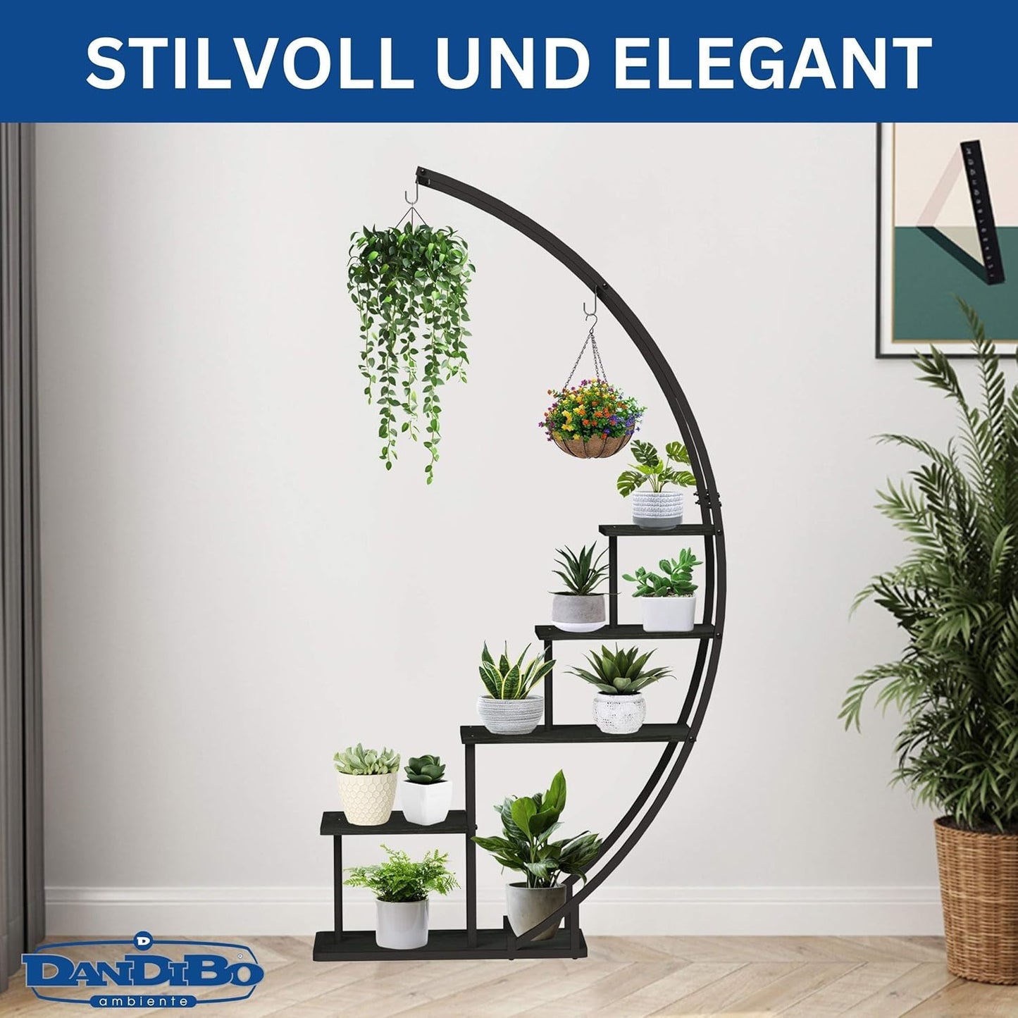 Moderne Blumentreppe