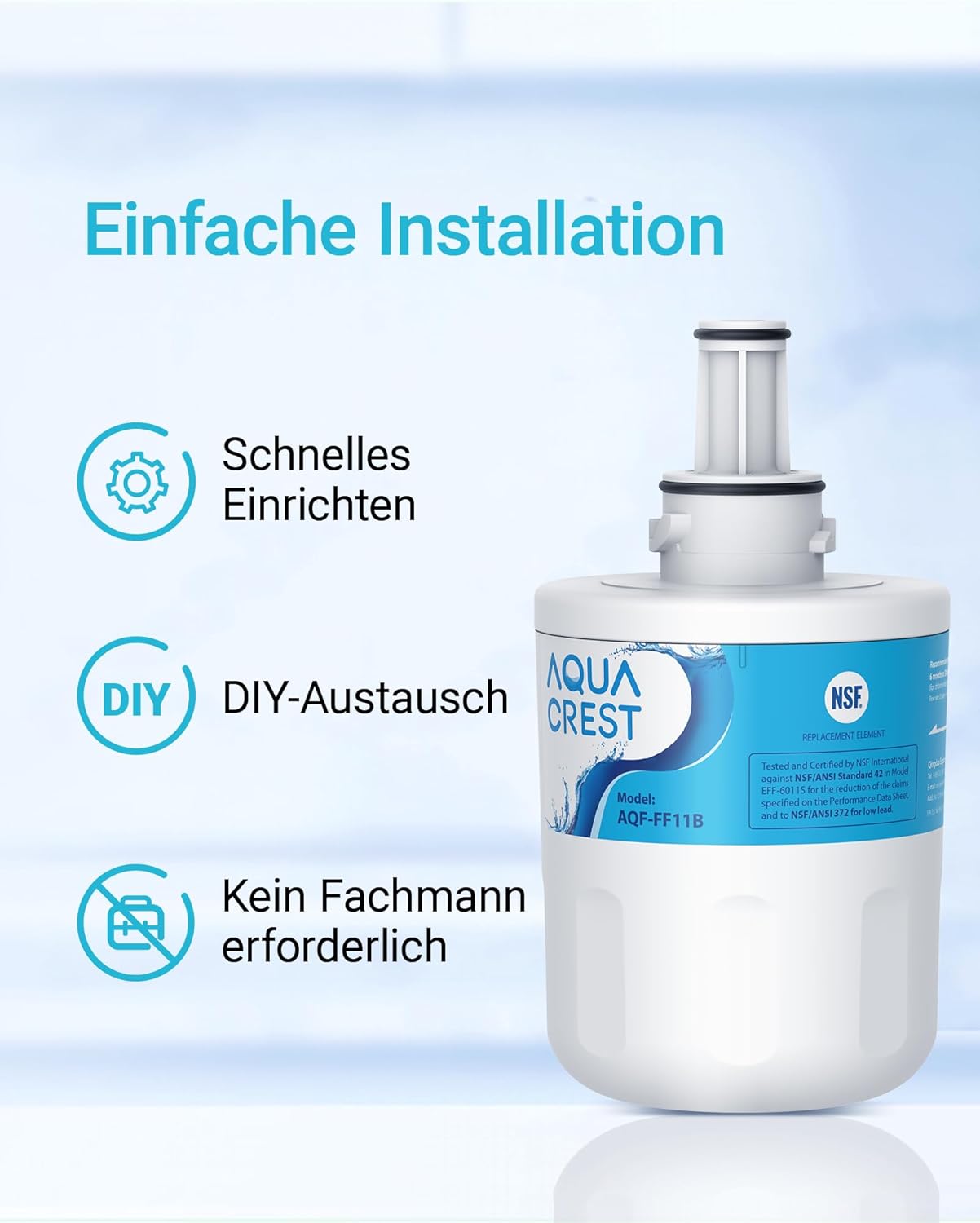 Kühlschrank-Wasserfilter-Set (2 Stück), 2 Count (Pack of 1)
