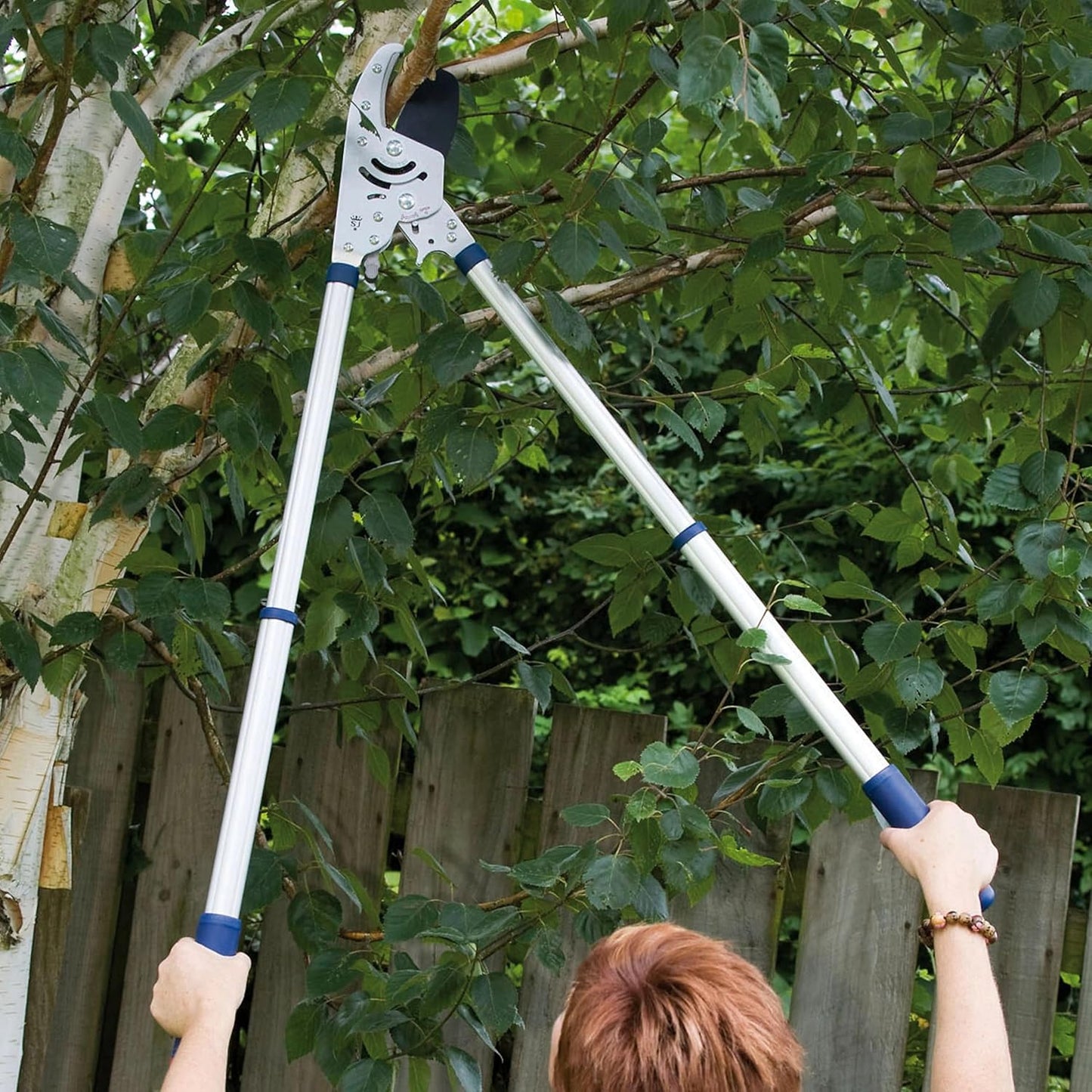 8290RS Teleskop-Ratschen-Amboss-Astschere, Robuste Teleskop-Astschere