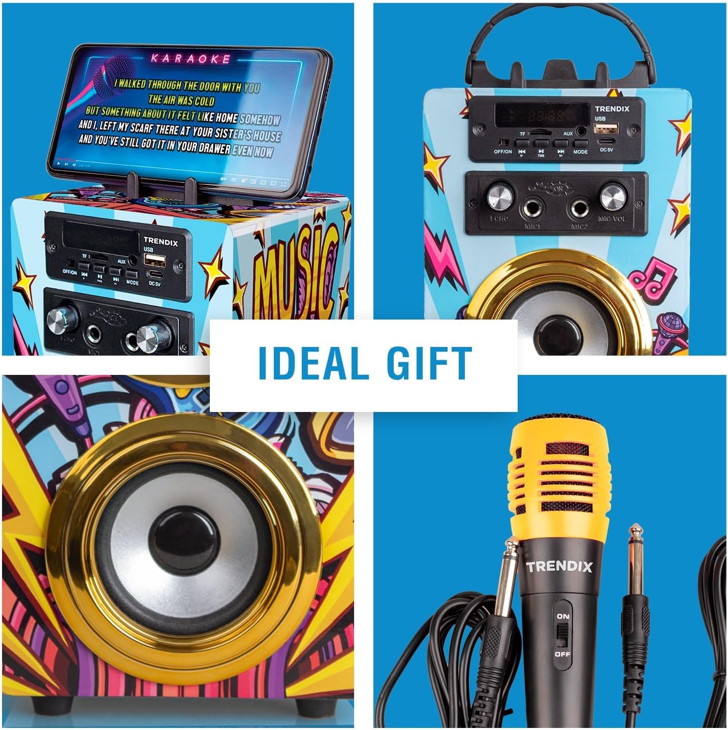 Karaoke-Maschine Music Star für Kinder mit 2 Mikrofonen, Music Star
