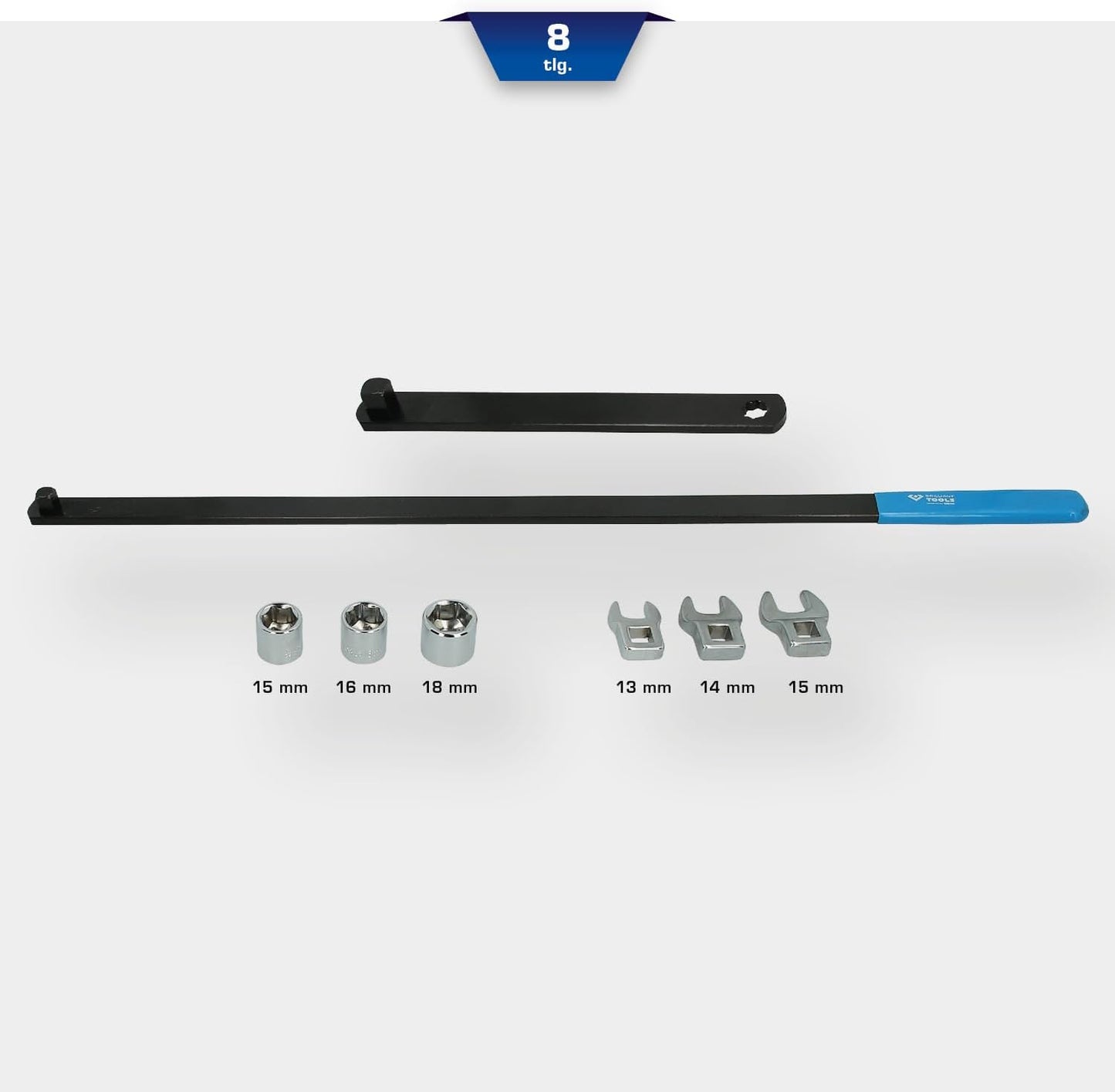 Keilriemen- und Spannrollenschlüssel-Set, 8-tlg.