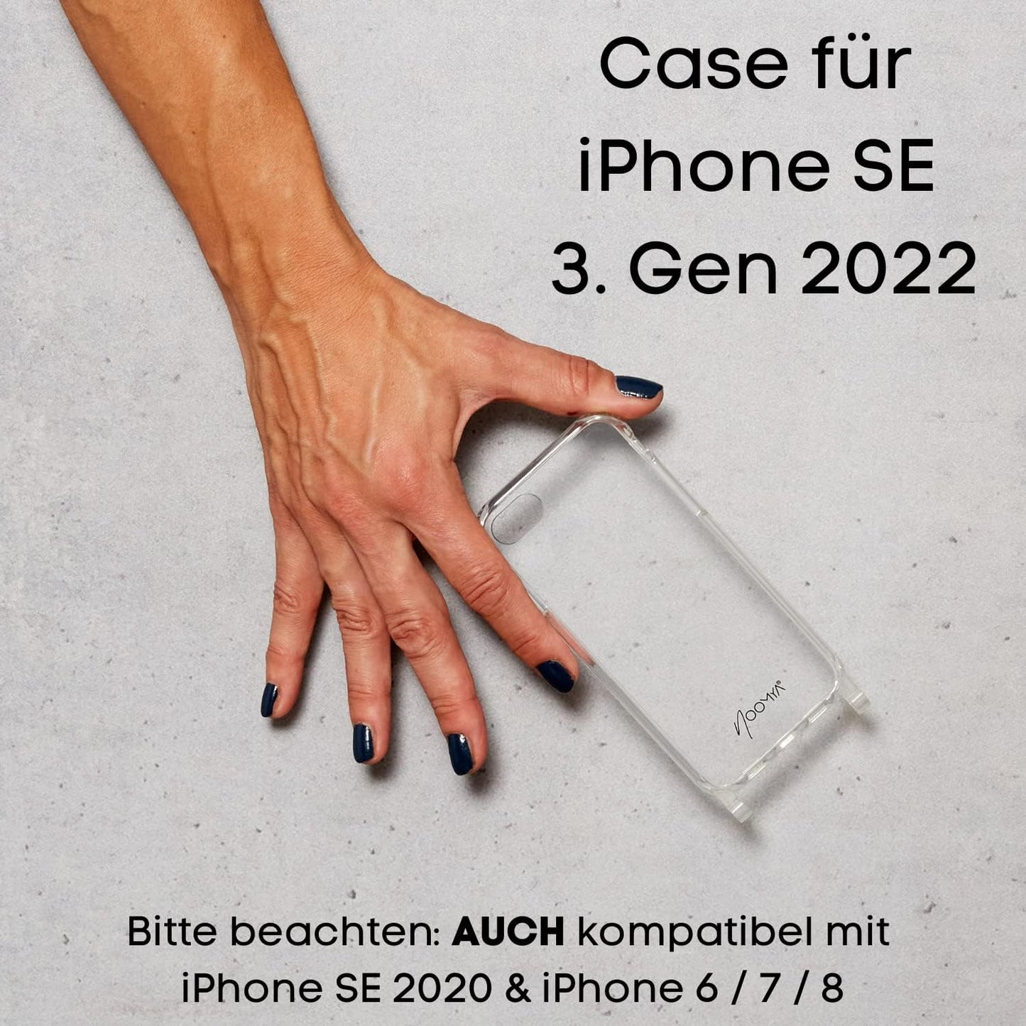 Handykette mit Hülle für iPhone SE 3. Gen 2022, iPhone SE 3. Gen 2022 Set Phantom Grey