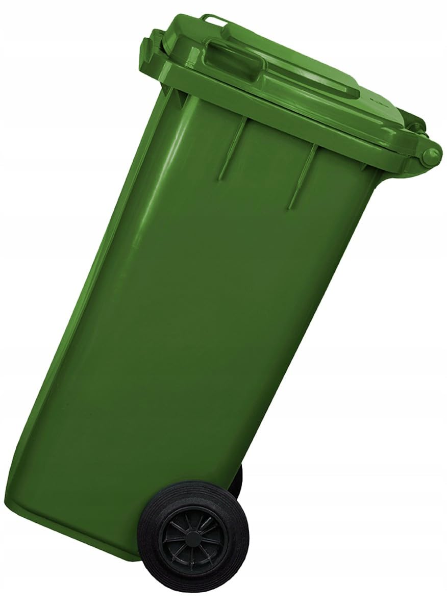 Mülltonne 120L mit Rädern, Grün