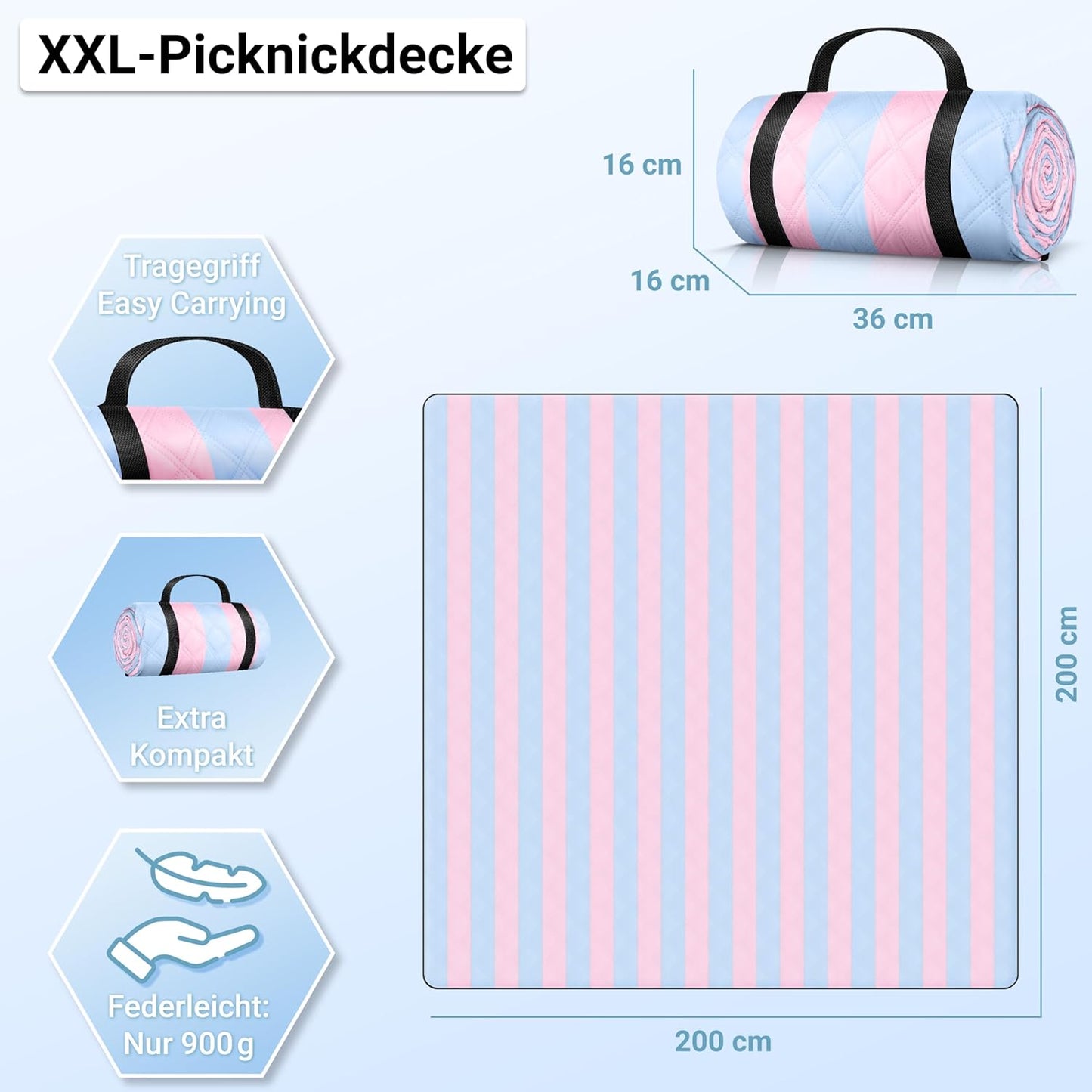 Picknickdecke, Cotton Candy - Frosty Cloud