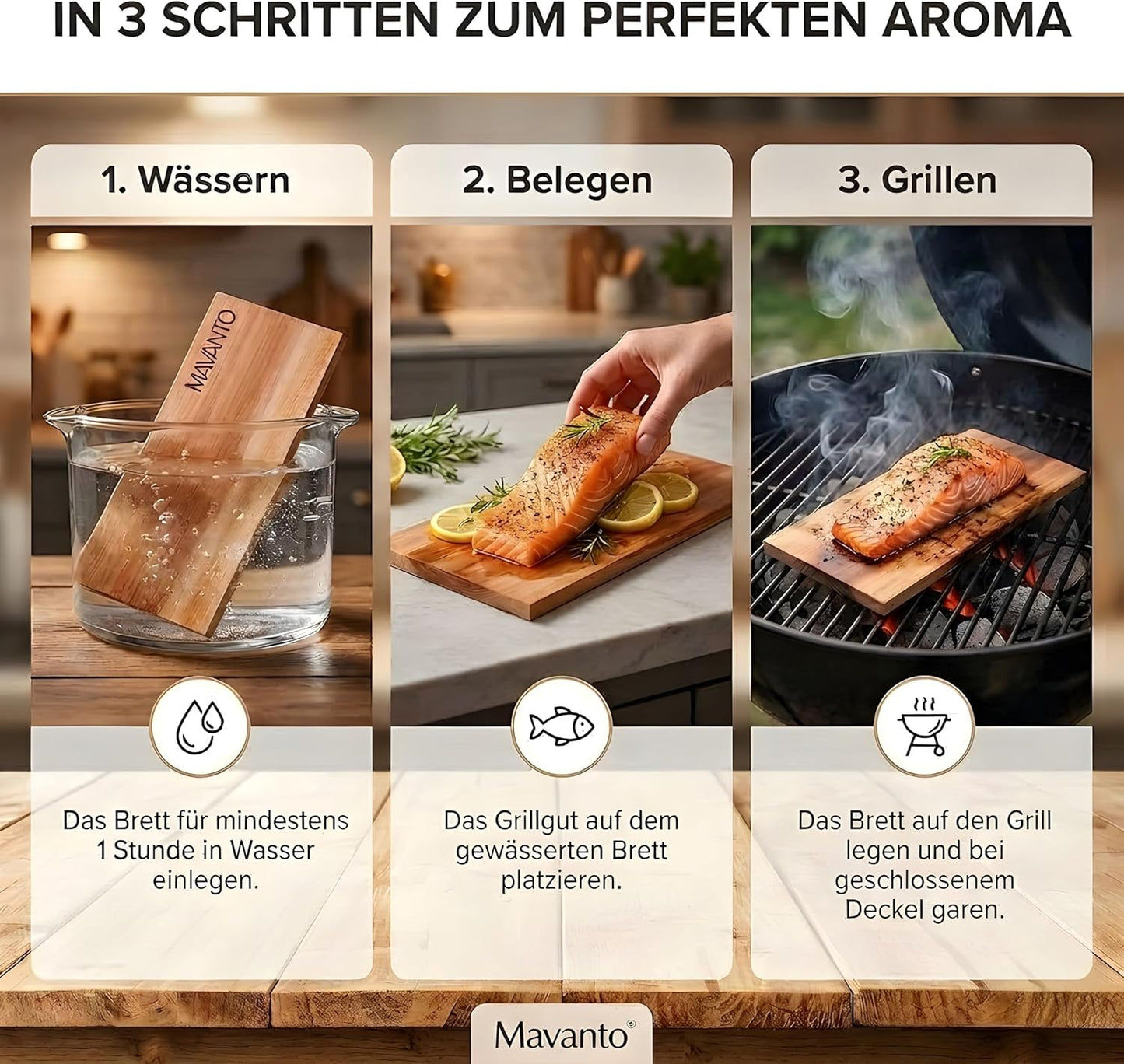 Räucherbretter aus Zedernholz, 2er-Set, 2er Set
