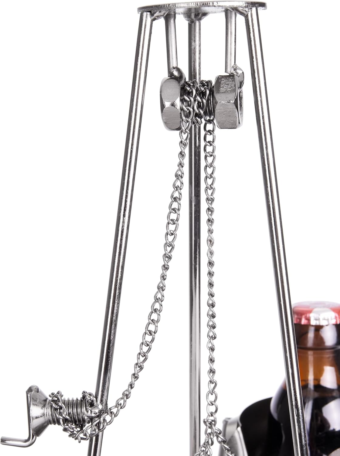 Flaschenhalter Skulptur Grillmeister mit Schwenkgrill