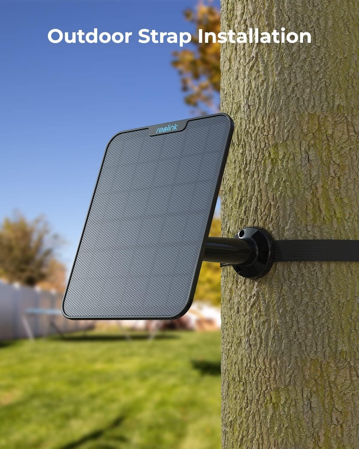 Solarpanel für Akku Überwachungskameras, Schwarz
