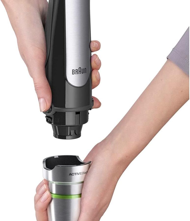5-teiliges MultiQuick 7 Stabmixer-Set, Kartoffel- und Gemüsestampfer Schwarz