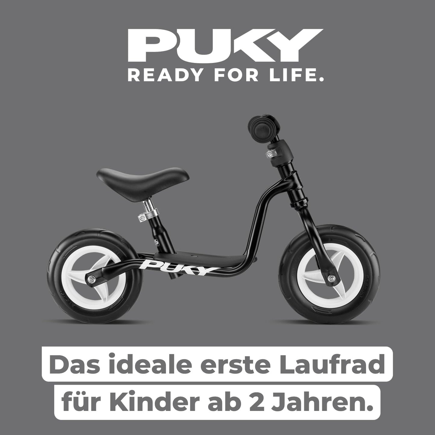 Laufrad LR M mit Trittbrett, Schwarz