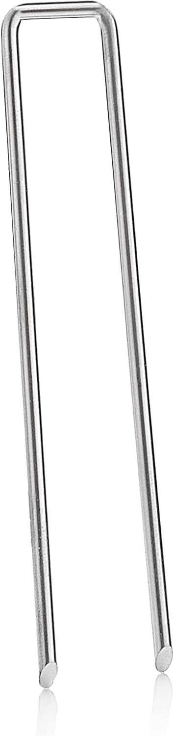 300 Stück Erdanker für Unkrautvlies, 300 L100mm Verzinkt Flach