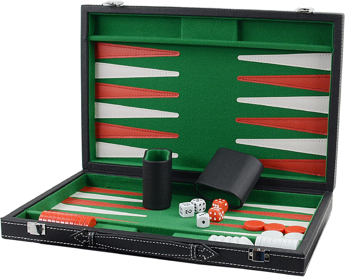 Backgammon Koffer, grün