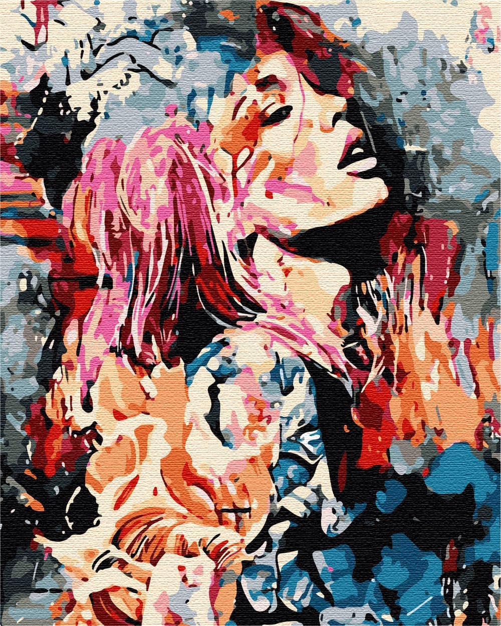Malen nach Zahlen - Aquarell-Porträt, Aquarell-Porträt Mit Rahmen