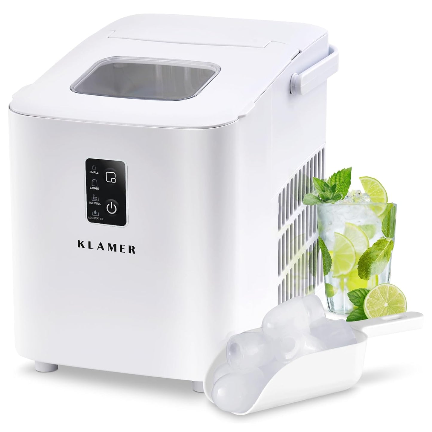 Eiswürfelmaschine, Kompakt (1L) Weiß