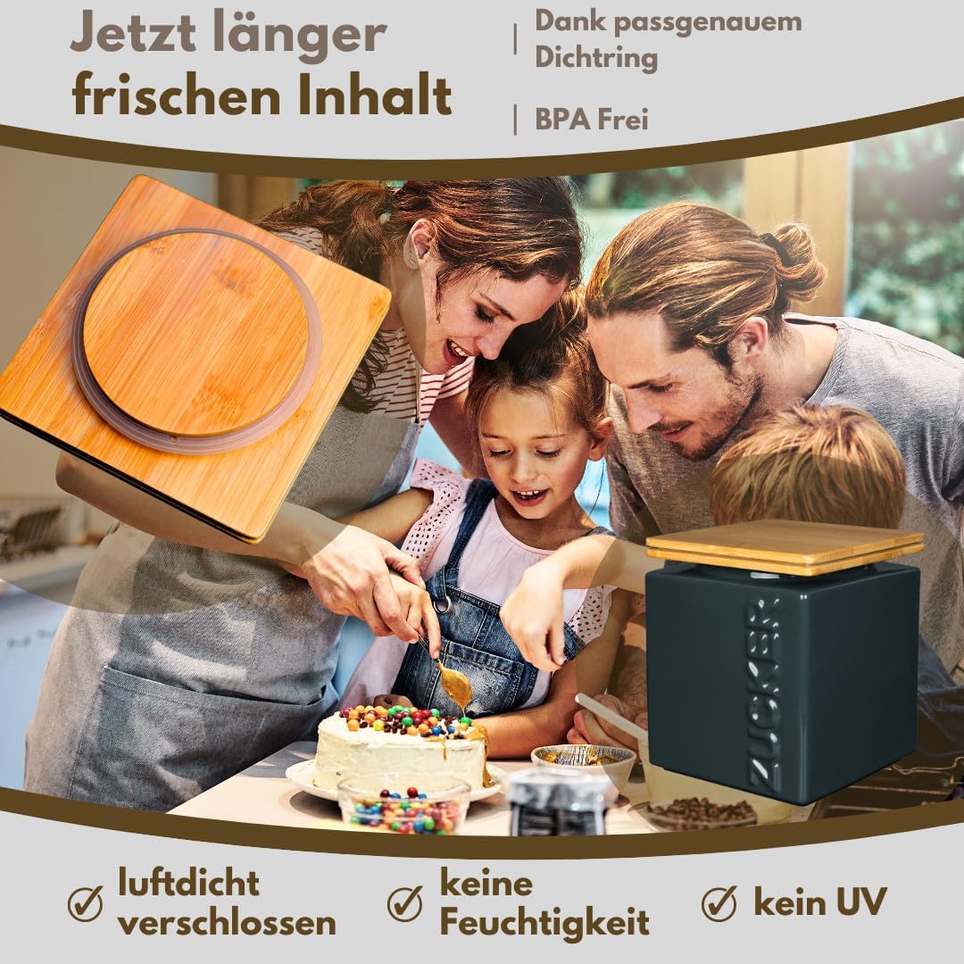 Zuckerdose, stapelbar, luftdicht, 1004