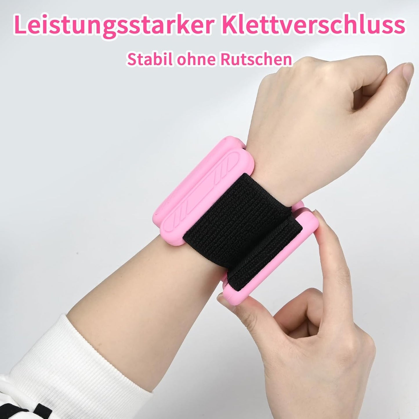 Verstellbare Gewichtsmanschetten, Rosa 2kg （2*1 kg)