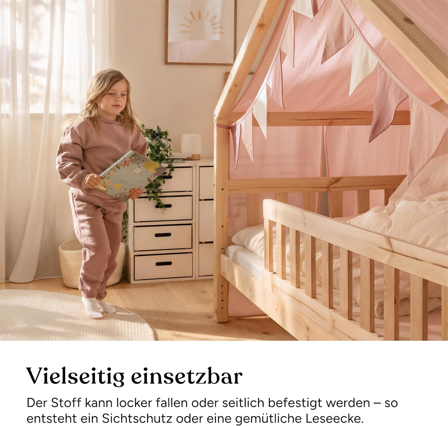 Betthimmel Set für Hausbett, Jade H420 x B120 cm (1er Pack)