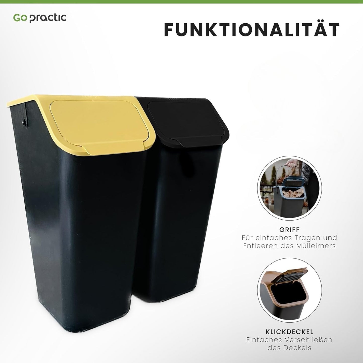 Abfalltrennsystem-Set, 2x35l