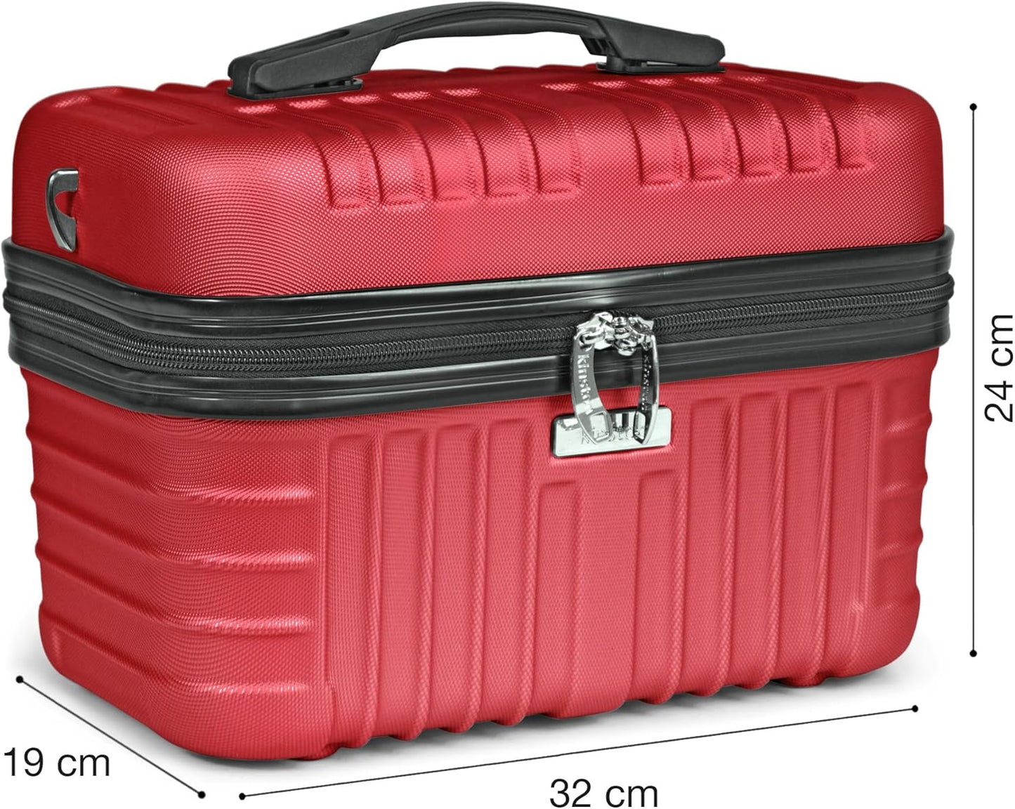 Vanity Case Hartschale mit Schulterriemen, Rot