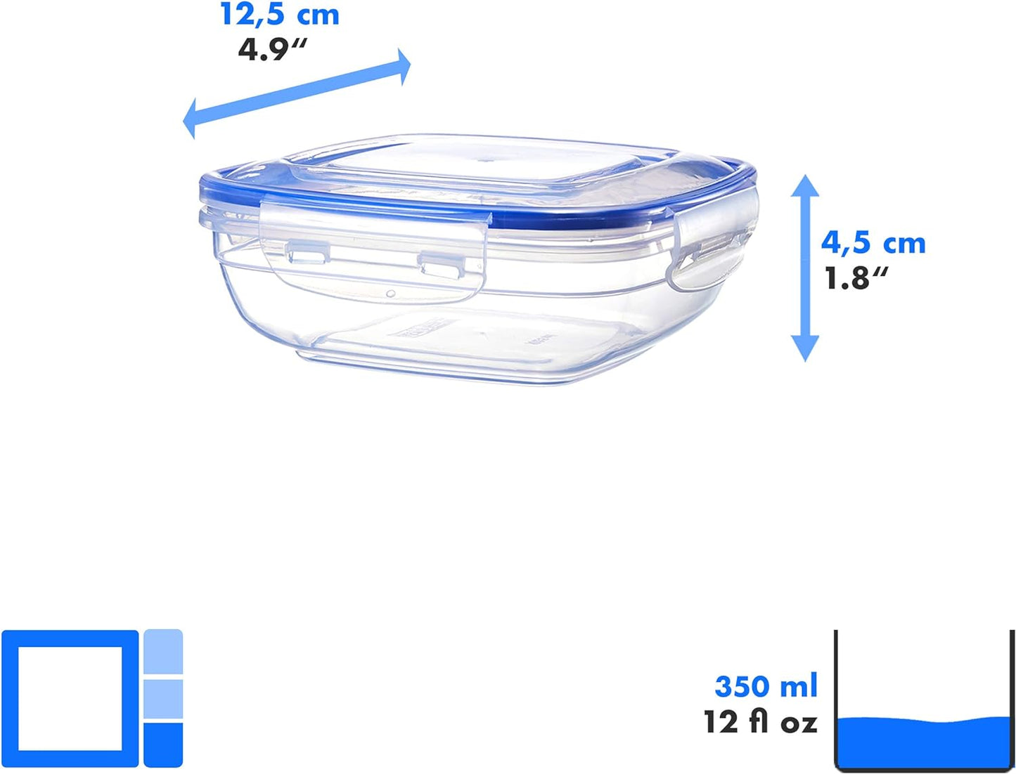 8 teiliges Frischhaltedosen Set, 8x 350 ml