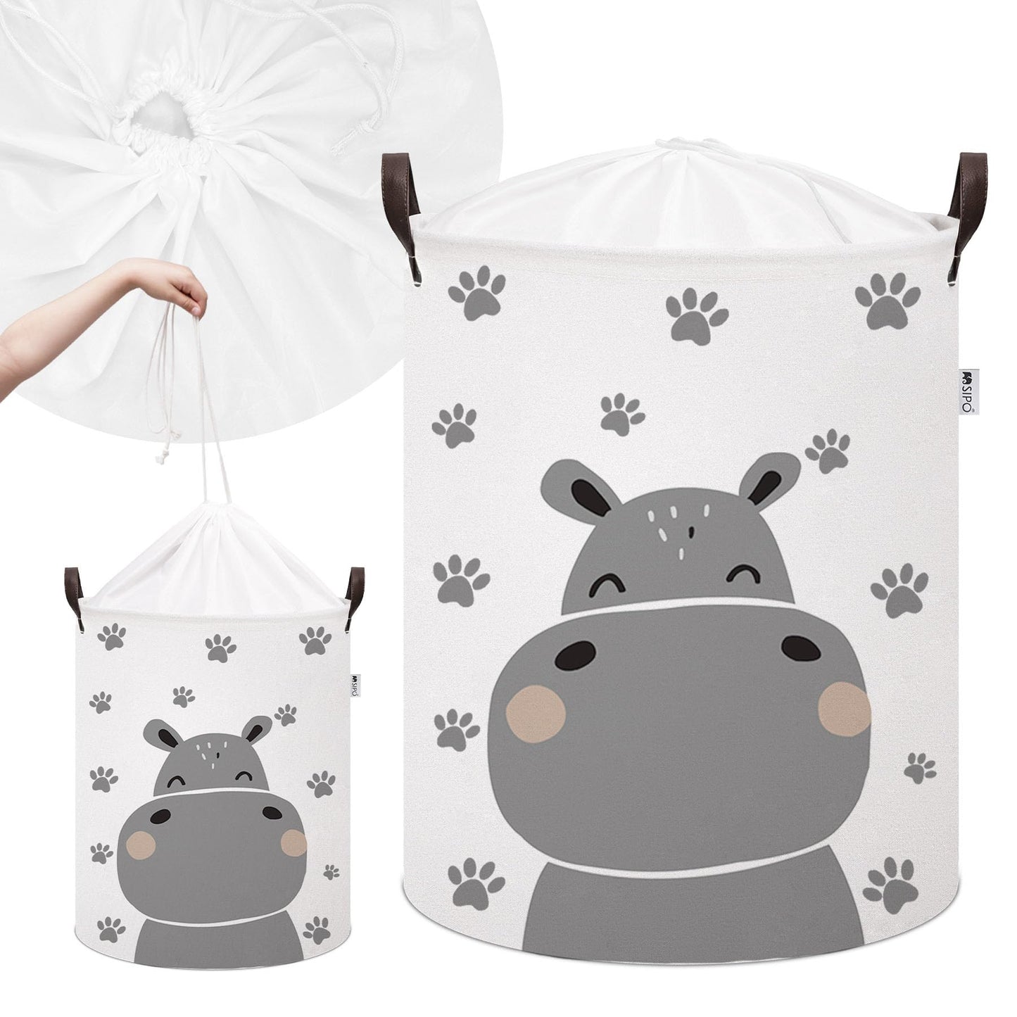Organizer & Wäschekorb mit Hippo-Design, Hippo