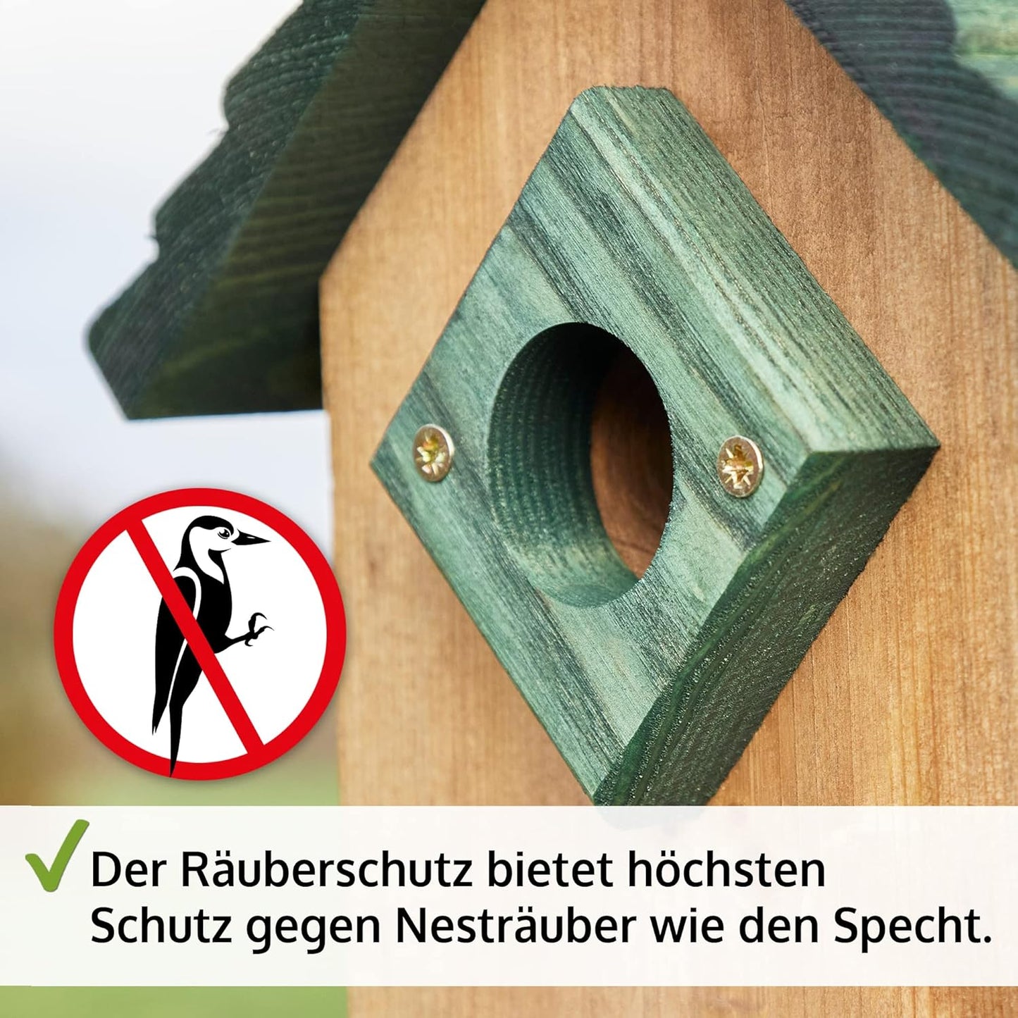 Stabiler Nistkasten für Wild- & Gartenvögel