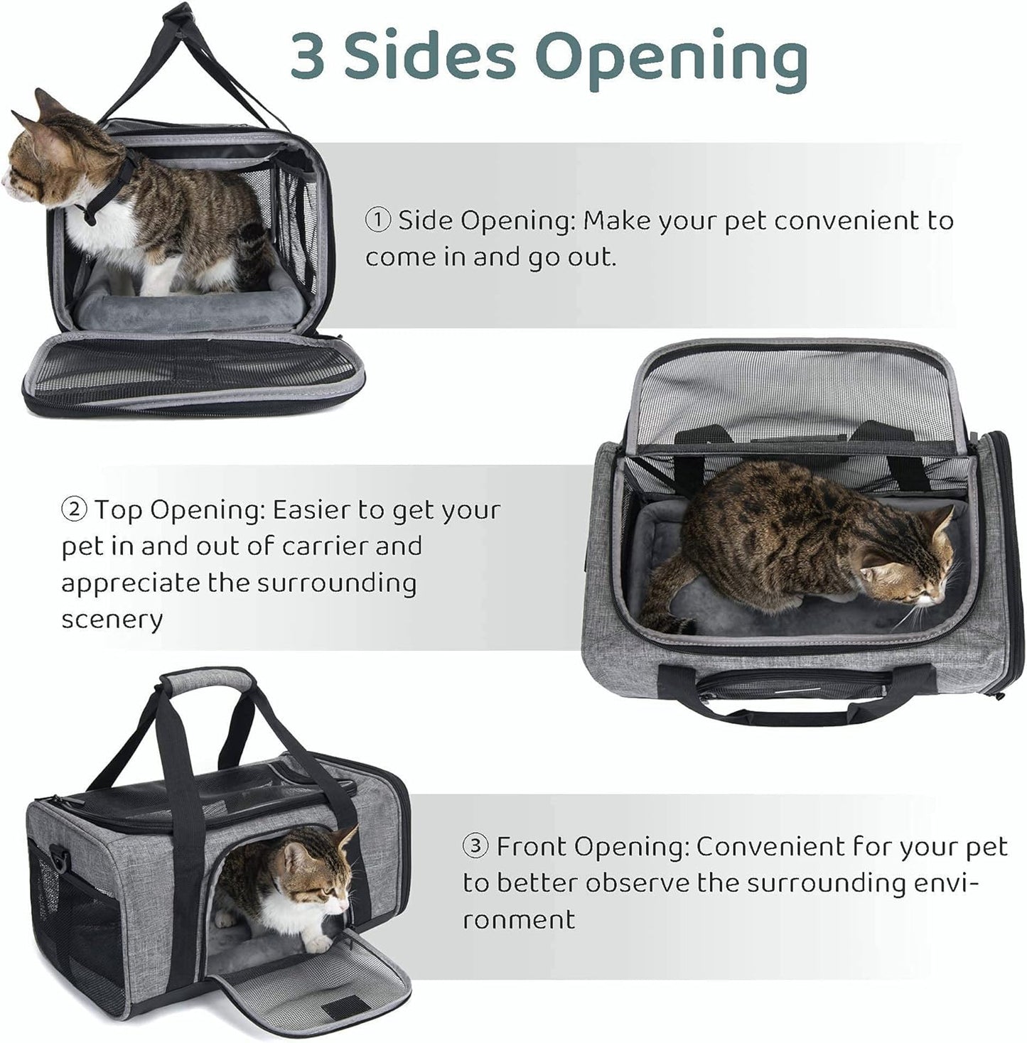 Transportbox für Hunde und Katzen, M Grau
