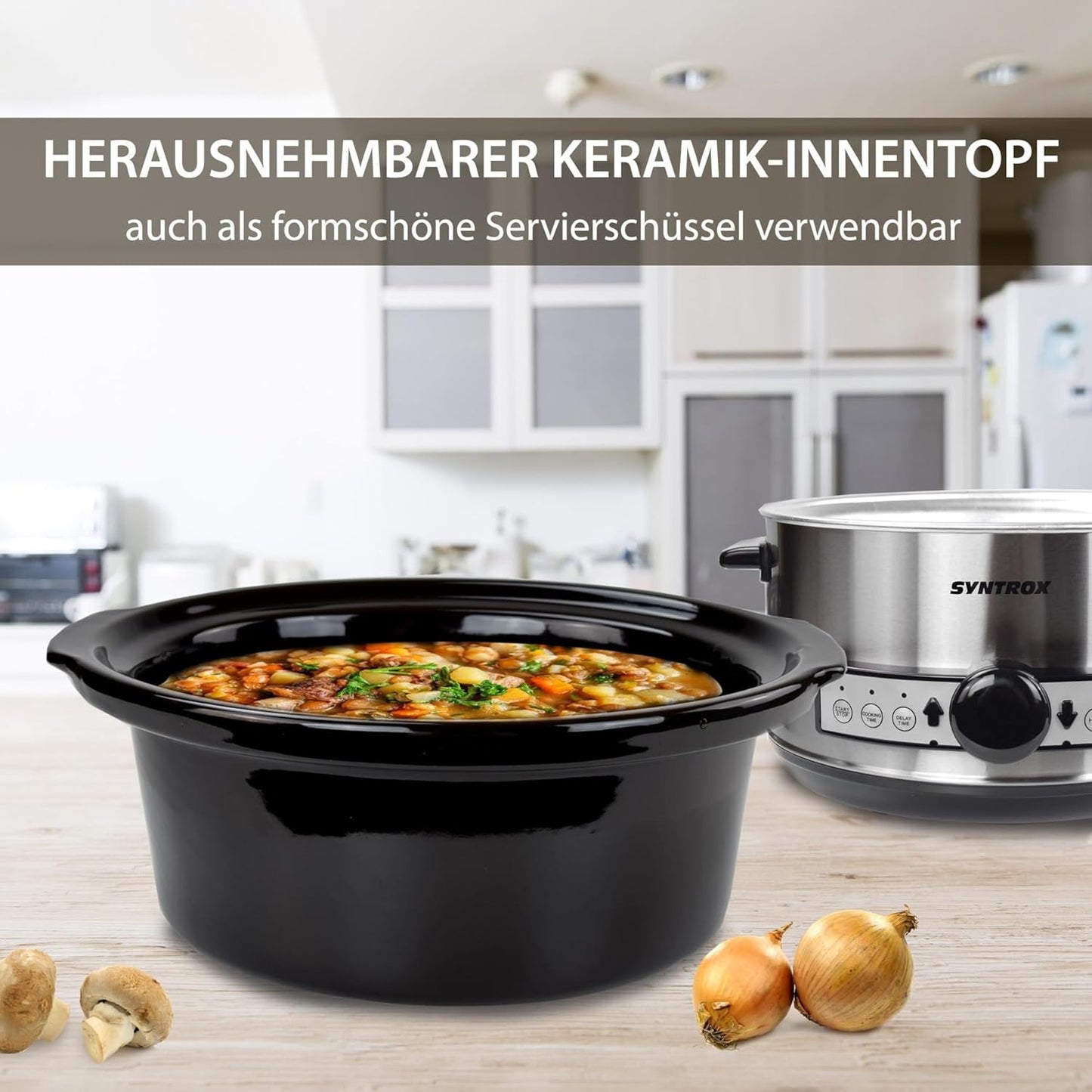 Slow Cooker mit Timer und Warmhaltefunktion