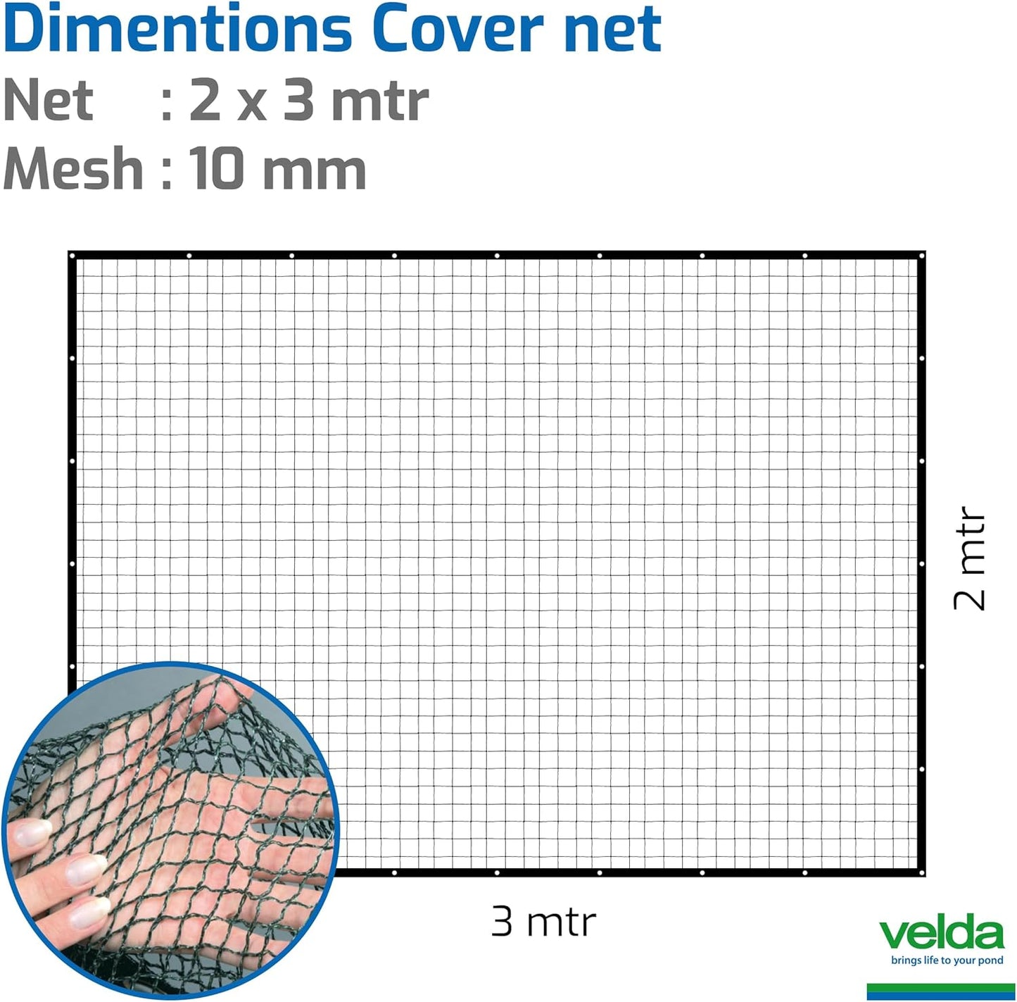 Feinmaschiges Teichnetz 2x3 m für Laub- und Vogelschutz, 2 x 3 m