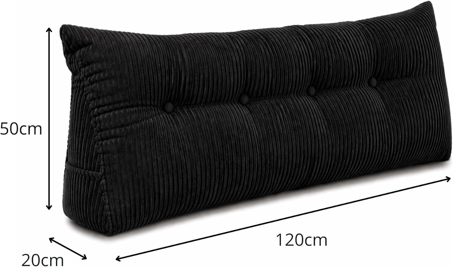 Stützkissen Keilkissen, 120x50x20 Schwarz