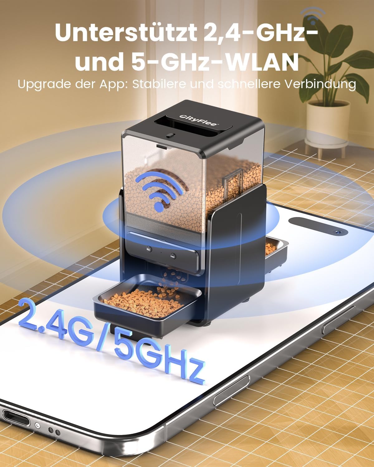 Futterautomat mit App-Steuerung, WiFi