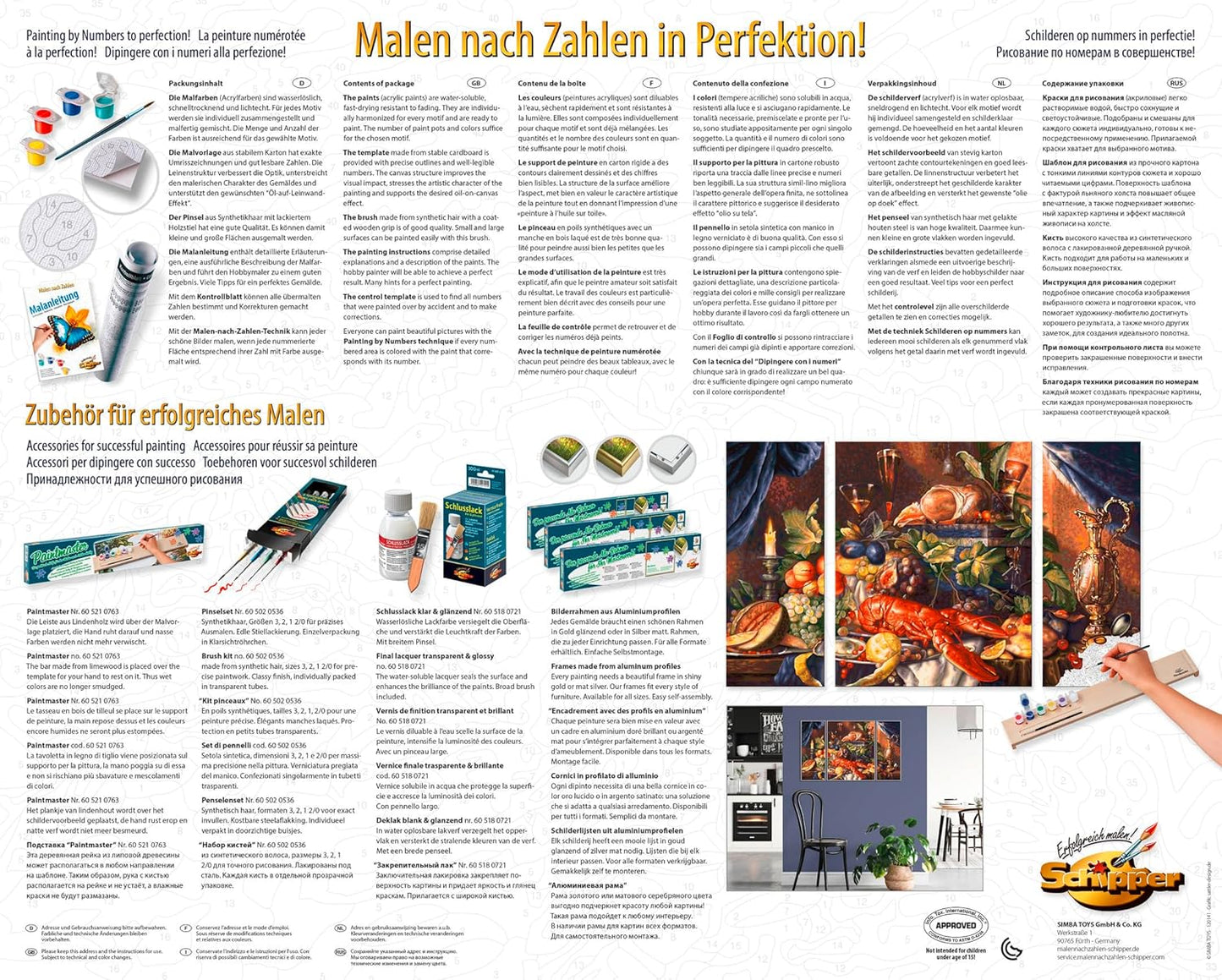 Malen nach Zahlen - Prunkstillleben