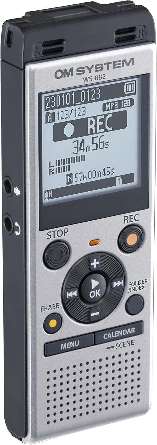 WS-882 Digitaler Voice Recorder mit Stereomikrofonen, 4GB