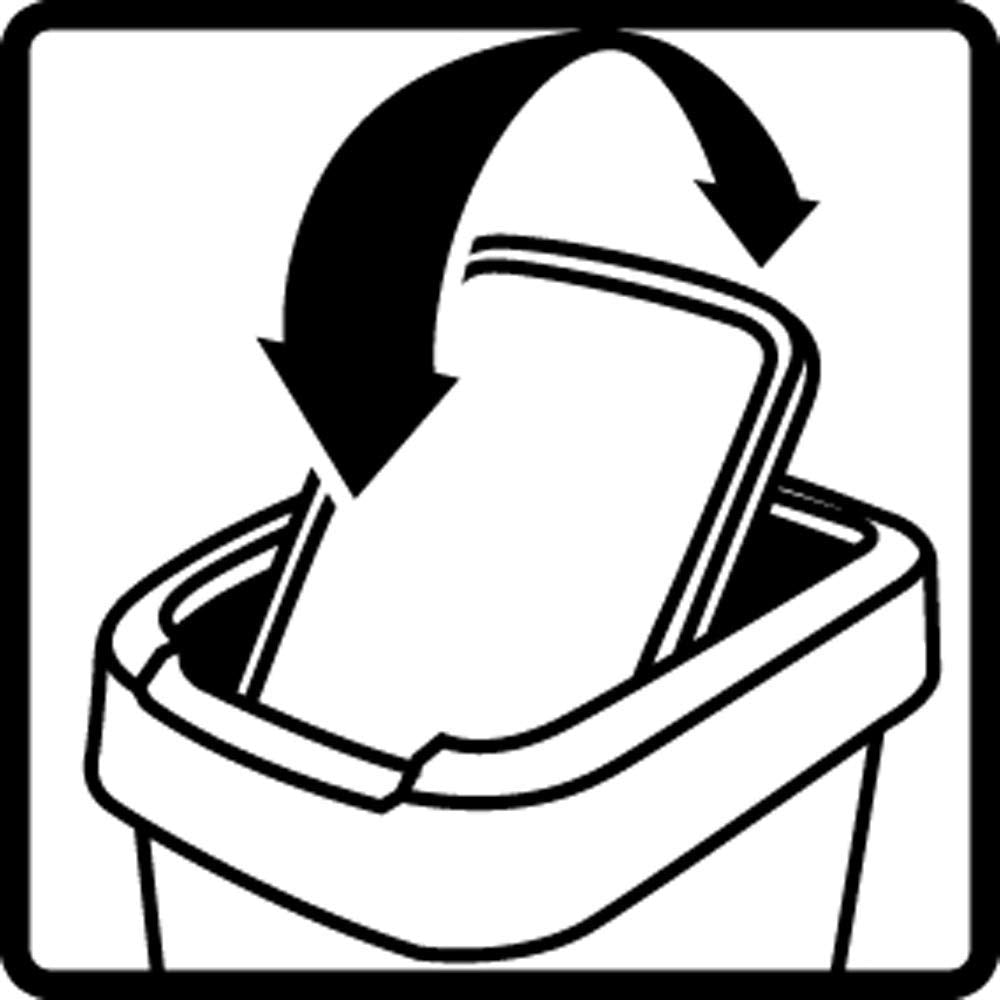 Twist Mülleimer mit Schwing- und Klappdeckel, Silber/Anthrazit