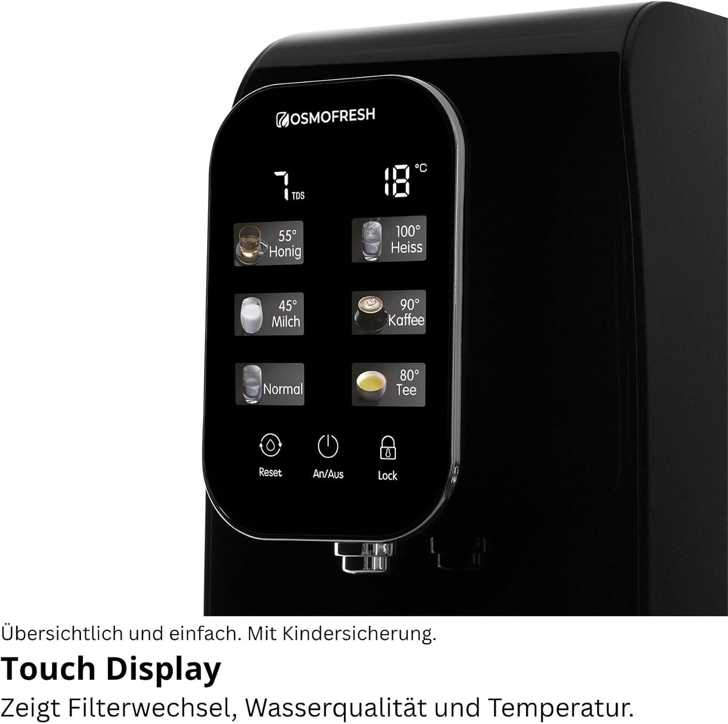 Osmoseanlage Quella Life ohne Wasseranschluss, Black Edition
