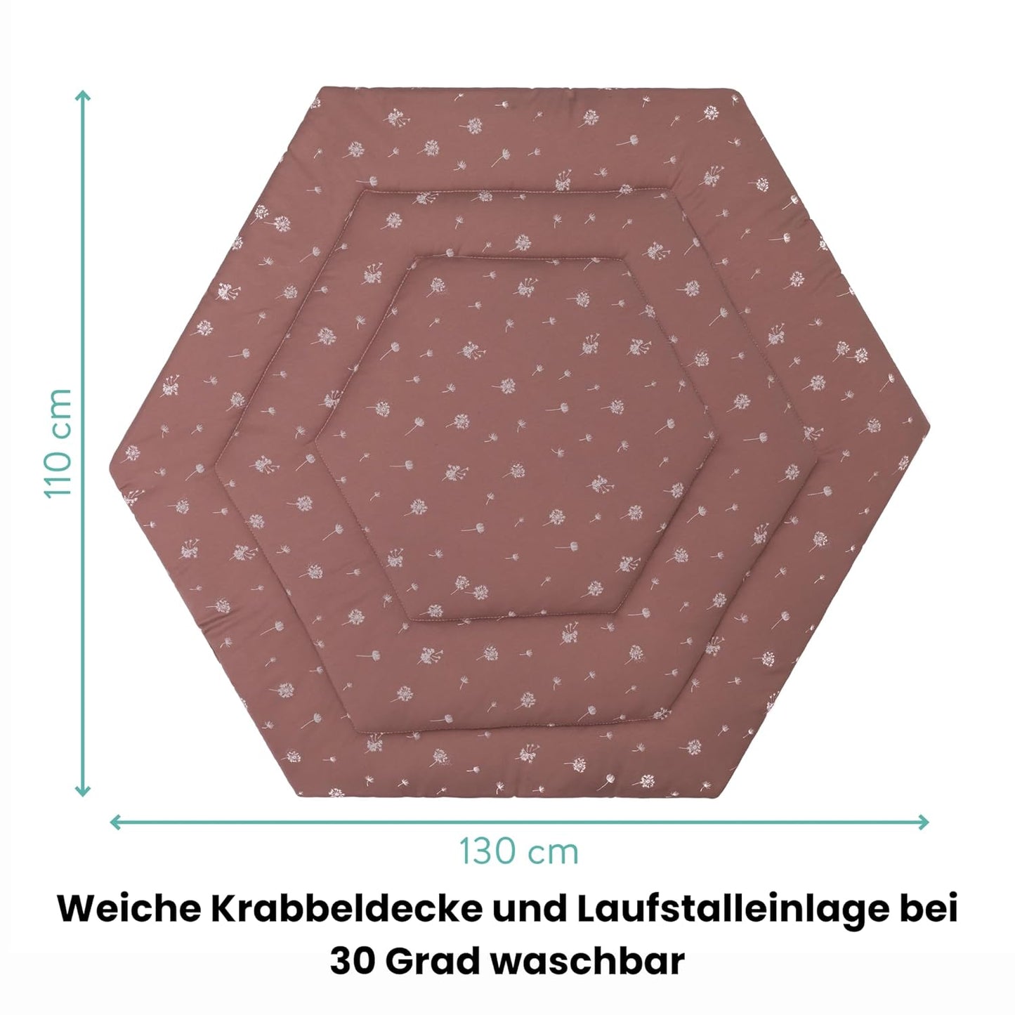 Laufgittereinlage 6-eckig, Pusteblume Rosa