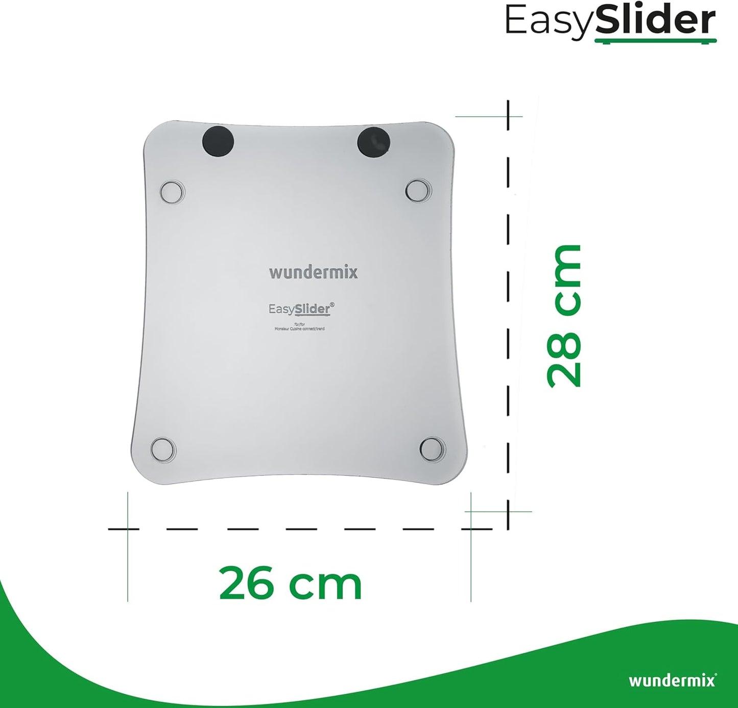 EasySlider Gleitbrett für Küchenmaschine, Connect / Trend Anthrazitgrau-transparent