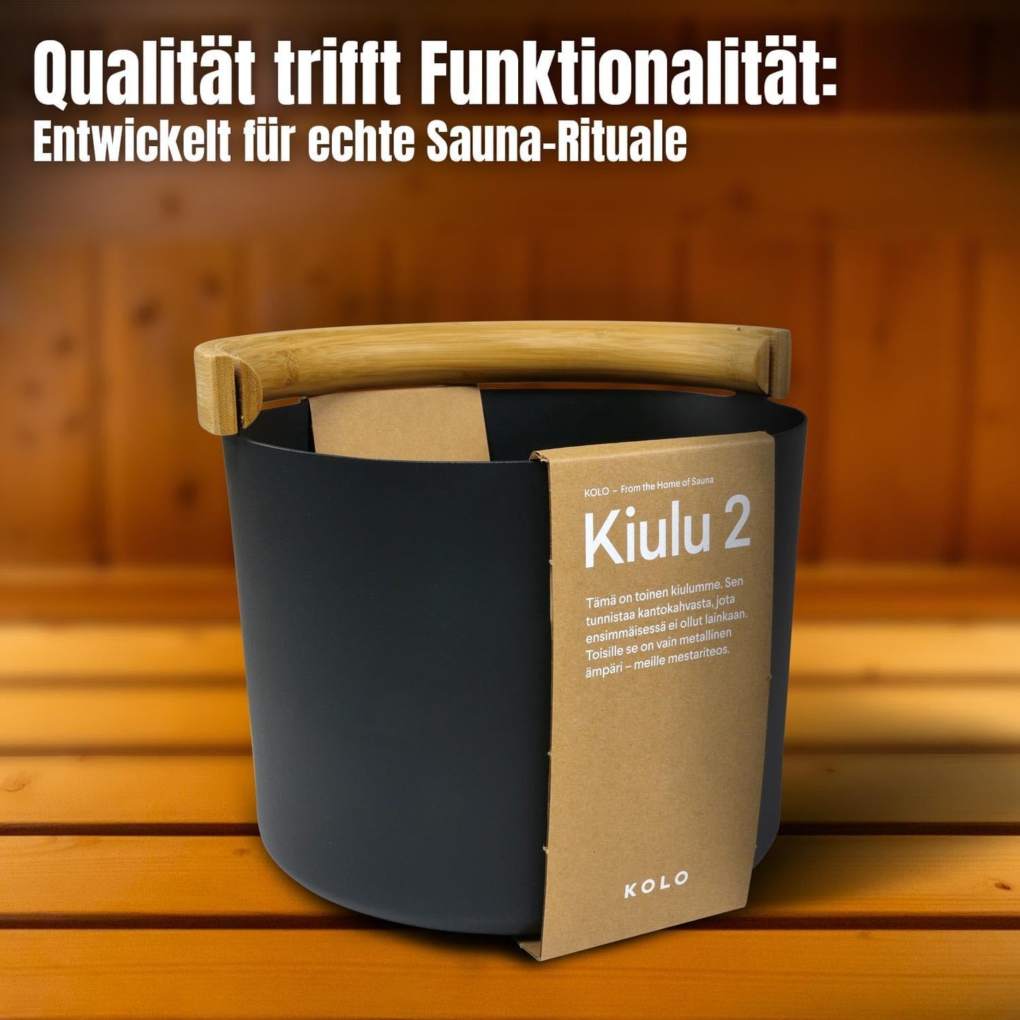 Kiulu Sauna Set, Schwarz