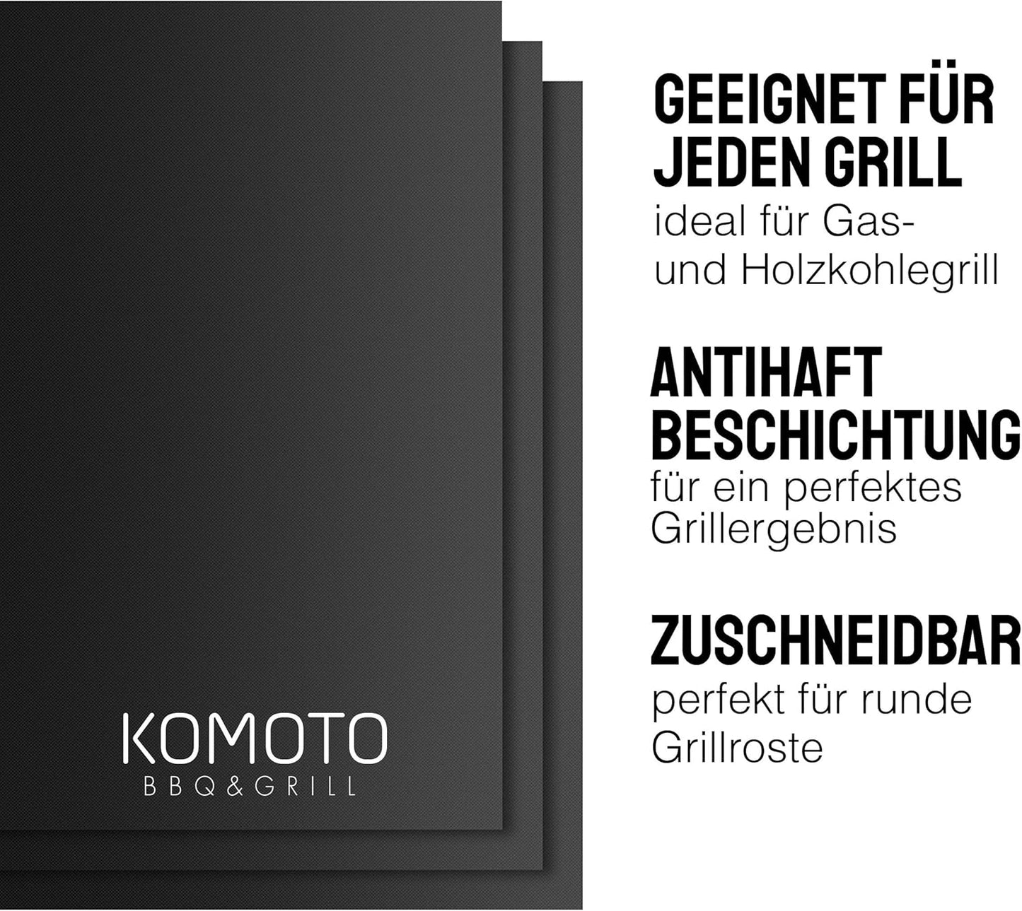 6-teiliges BBQ Grillmatten-Set für Gas- und Holzkohlegrill, 6er Set