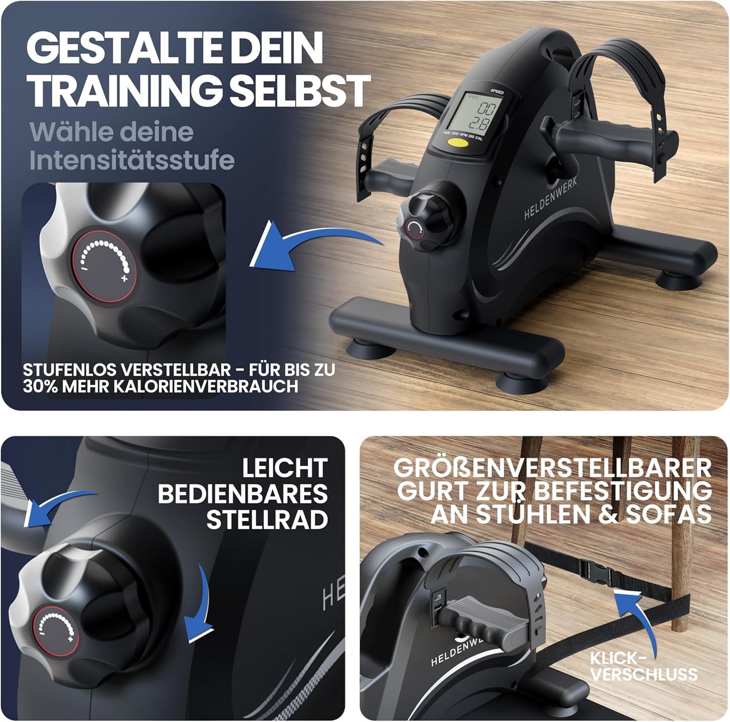 Pedaltrainer Basic Set mit Anti-Rutschmatte
