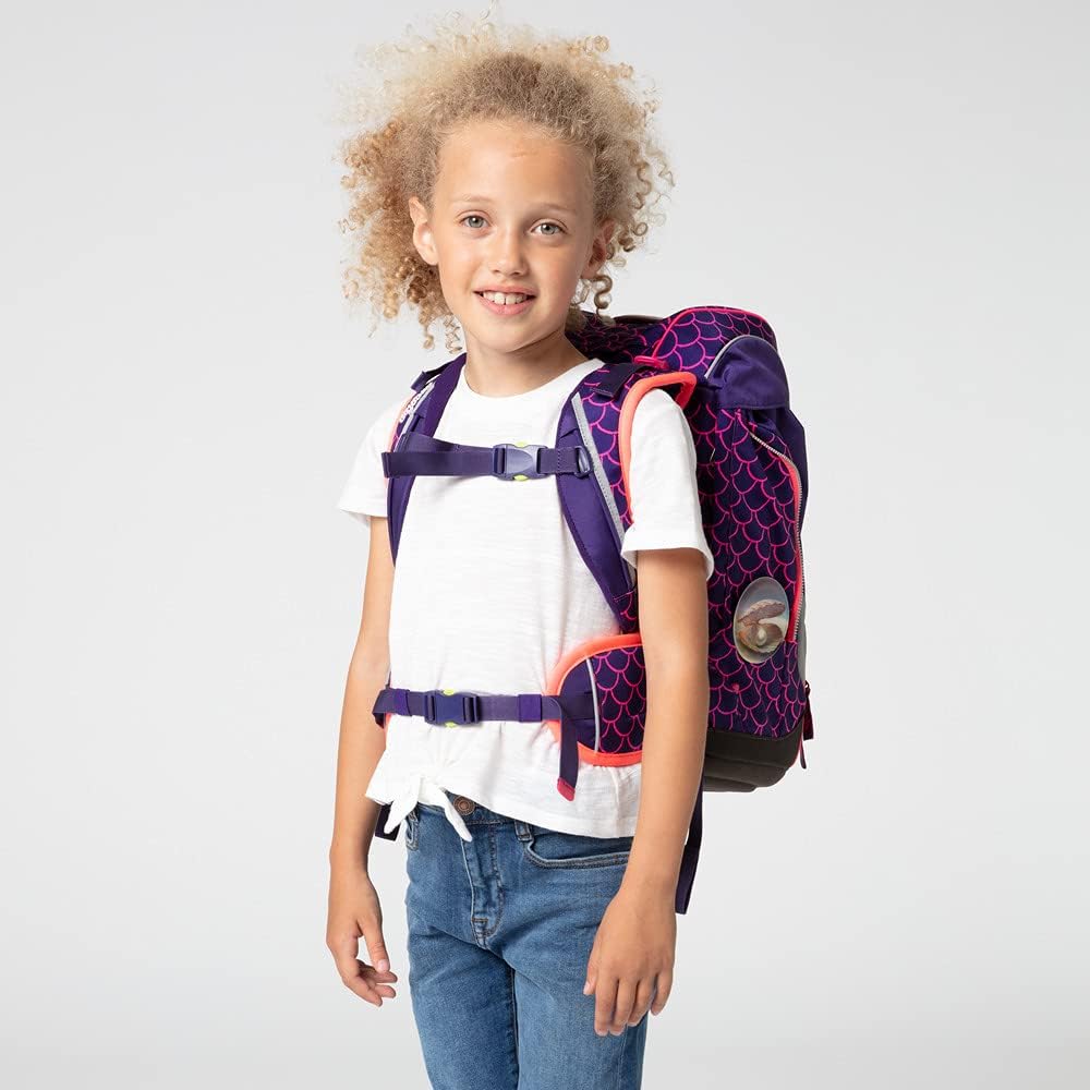 Schulrucksack-Set, 20 Lang Pinke Wellen