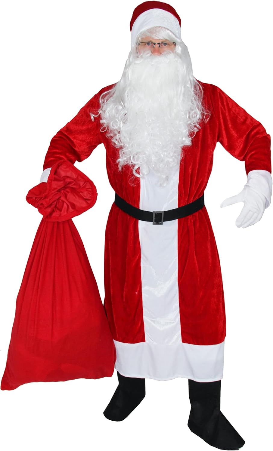 Weihnachtsmann Kostüm-Set, 3XL-4XL Rot