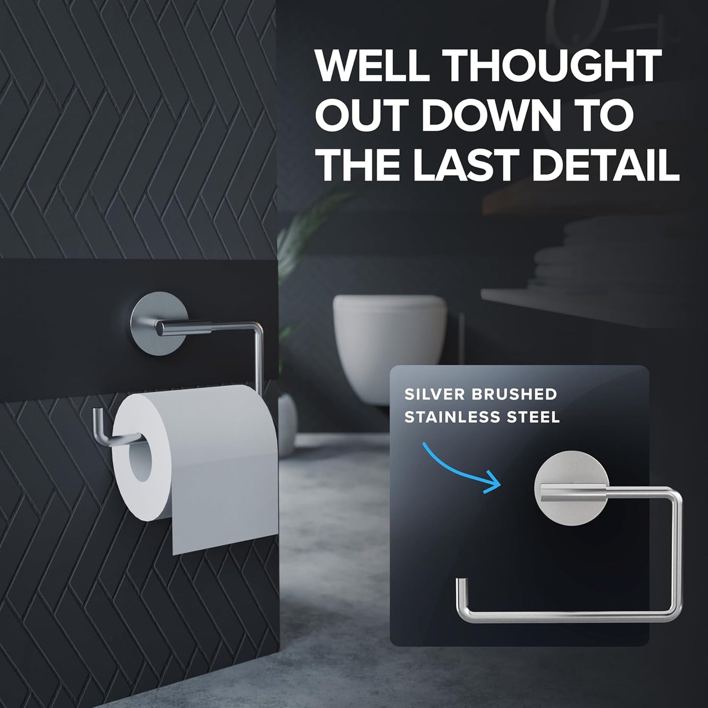 Toilettenpapierhalter, Silber Zum Bohren