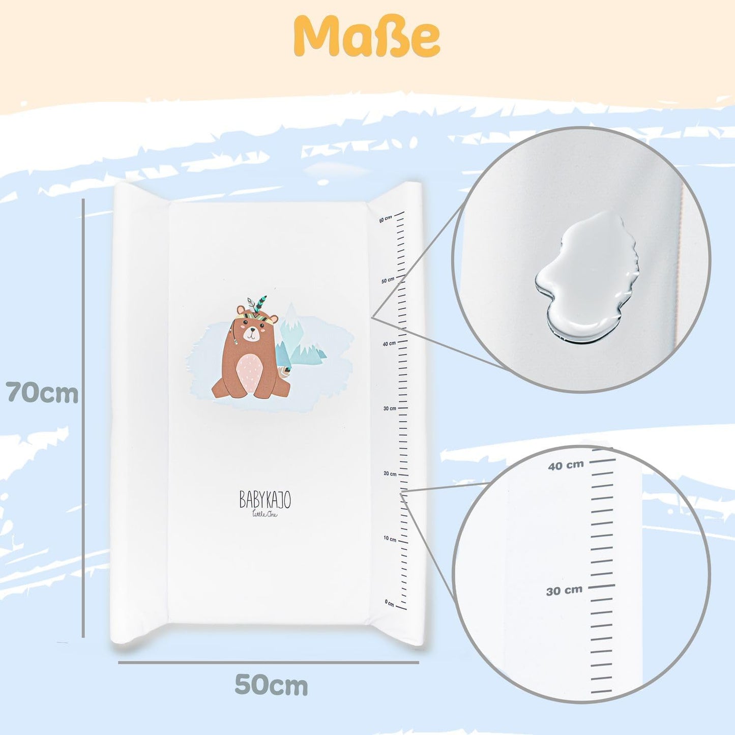 8-teiliges Babybadewanne-Komplettset mit Ständer, 8 - Set Bärchen - weiss