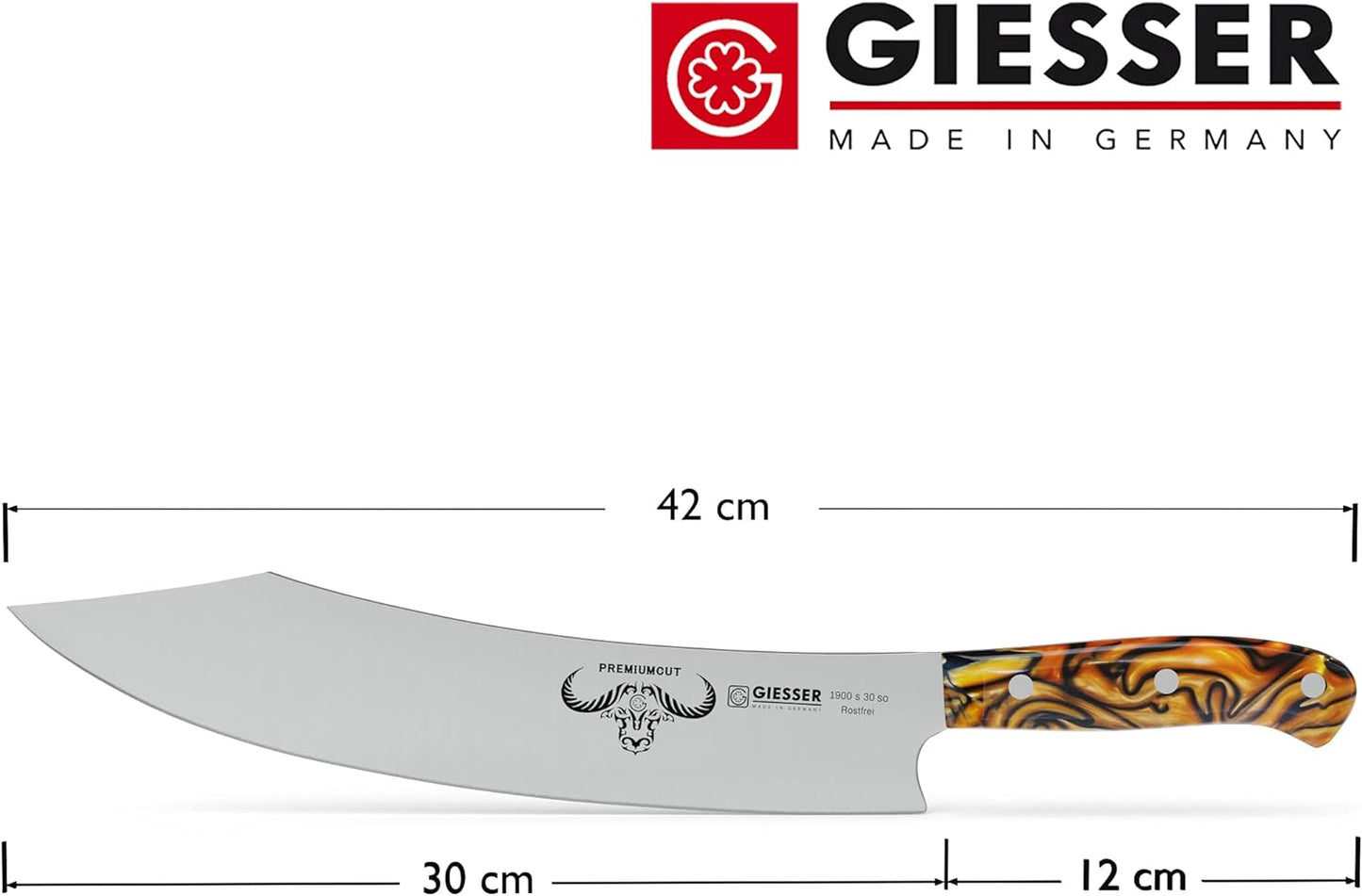 PremiumCut Barbecue No. 1 Kochmesser, 30 cm Barbeque, Spicy Orange