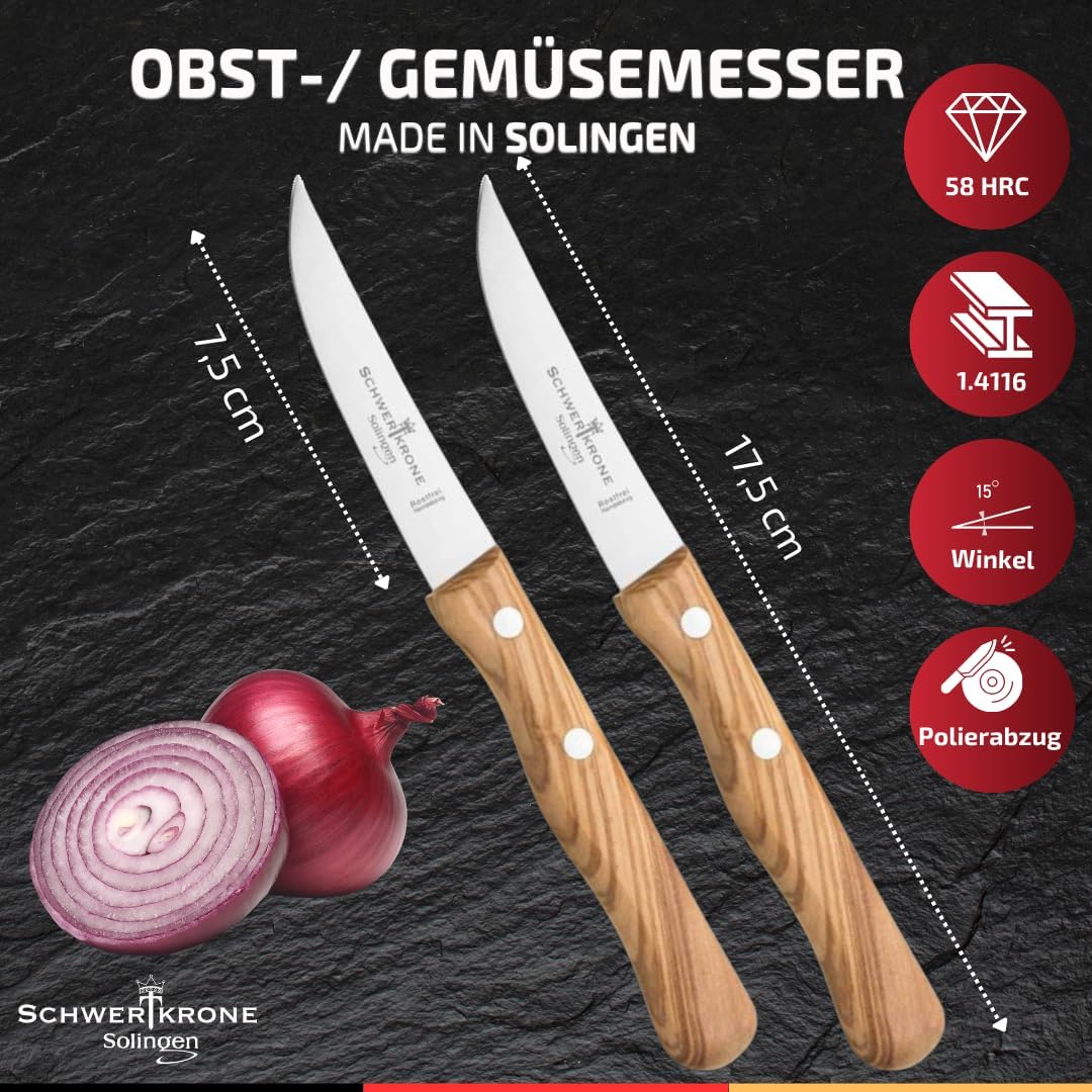 Obst- & Gemüse-Messerset, 2-Stück