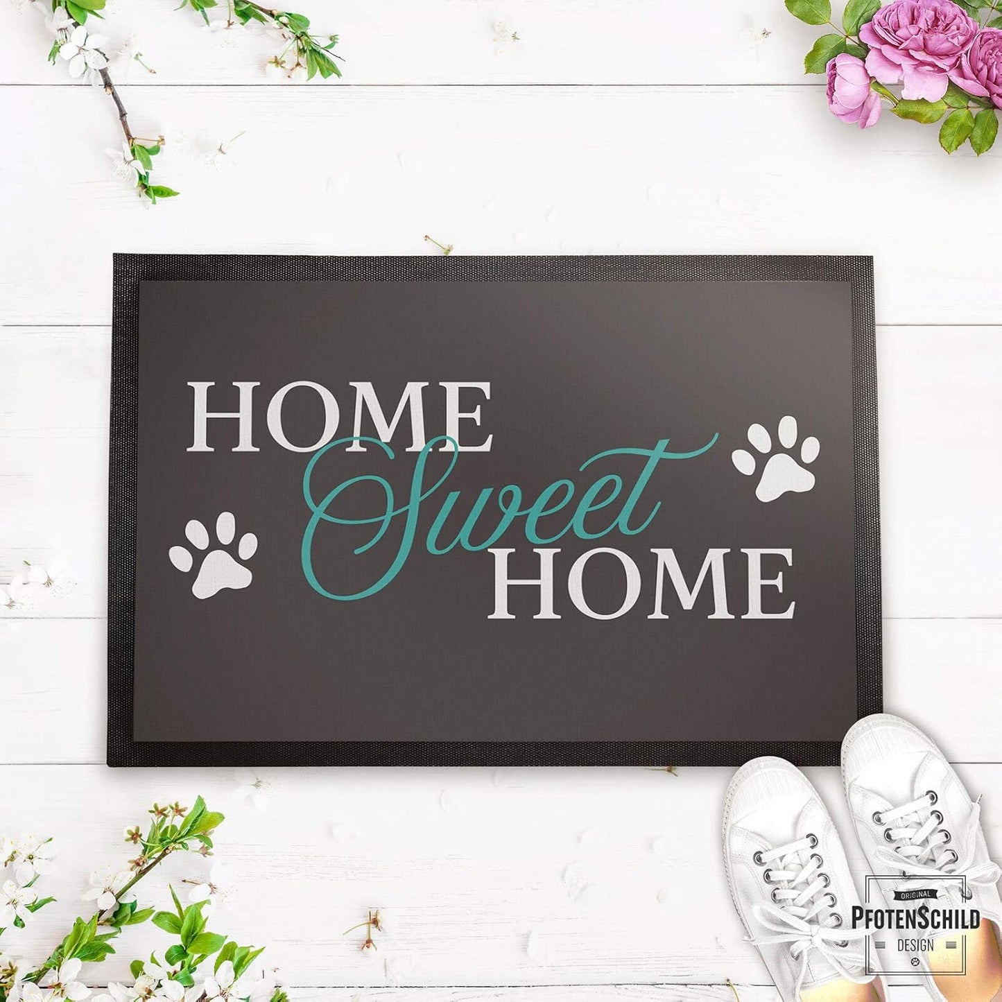 Fussmatte mit Spruch "Home Sweet Home" (75x50 cm), 75 x 50 cm